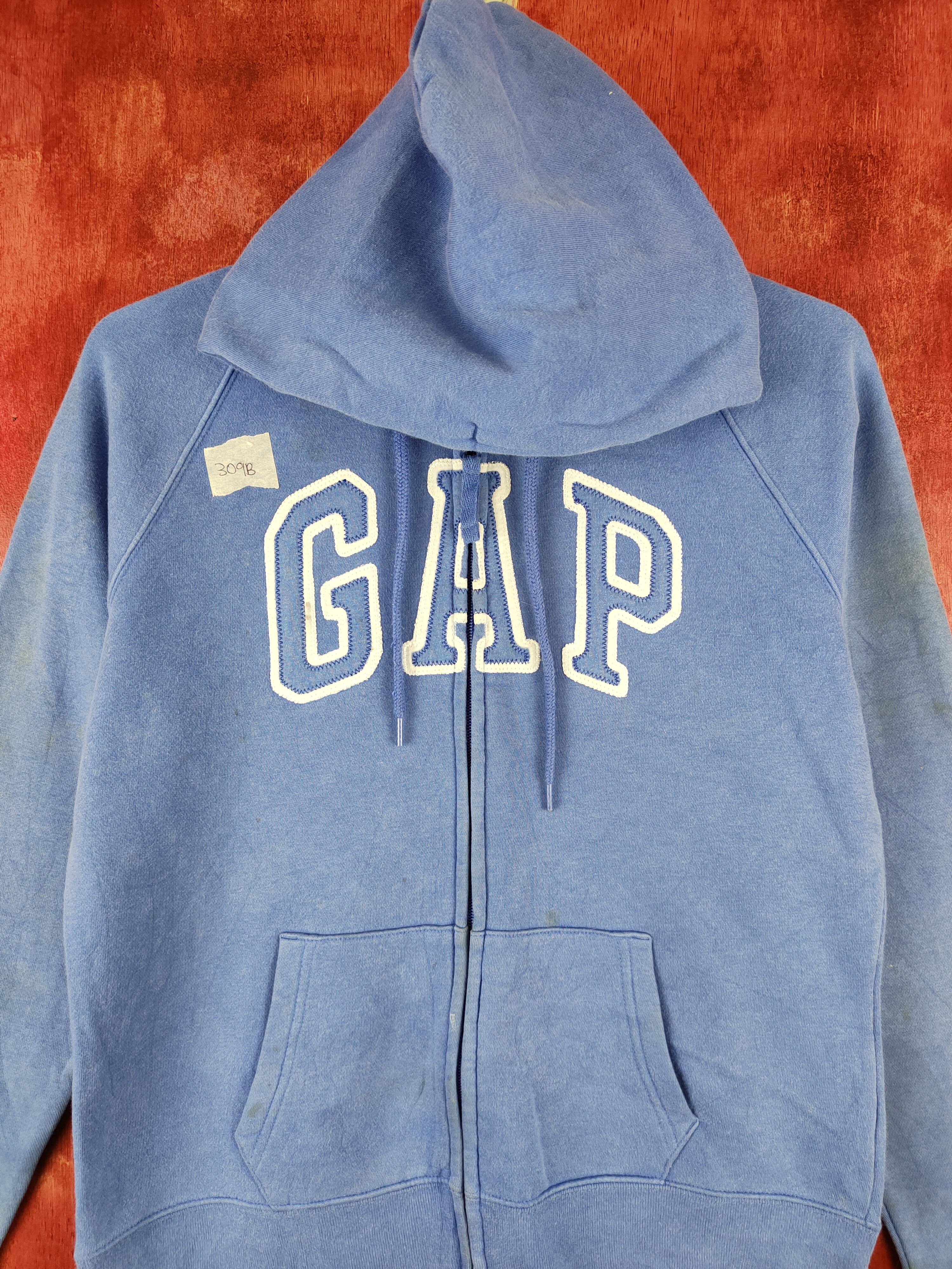 Gap GAP Blue Faded Hoodie Sweater #309B Size S / US 4 / IT 40 - 2 Thumbnail
