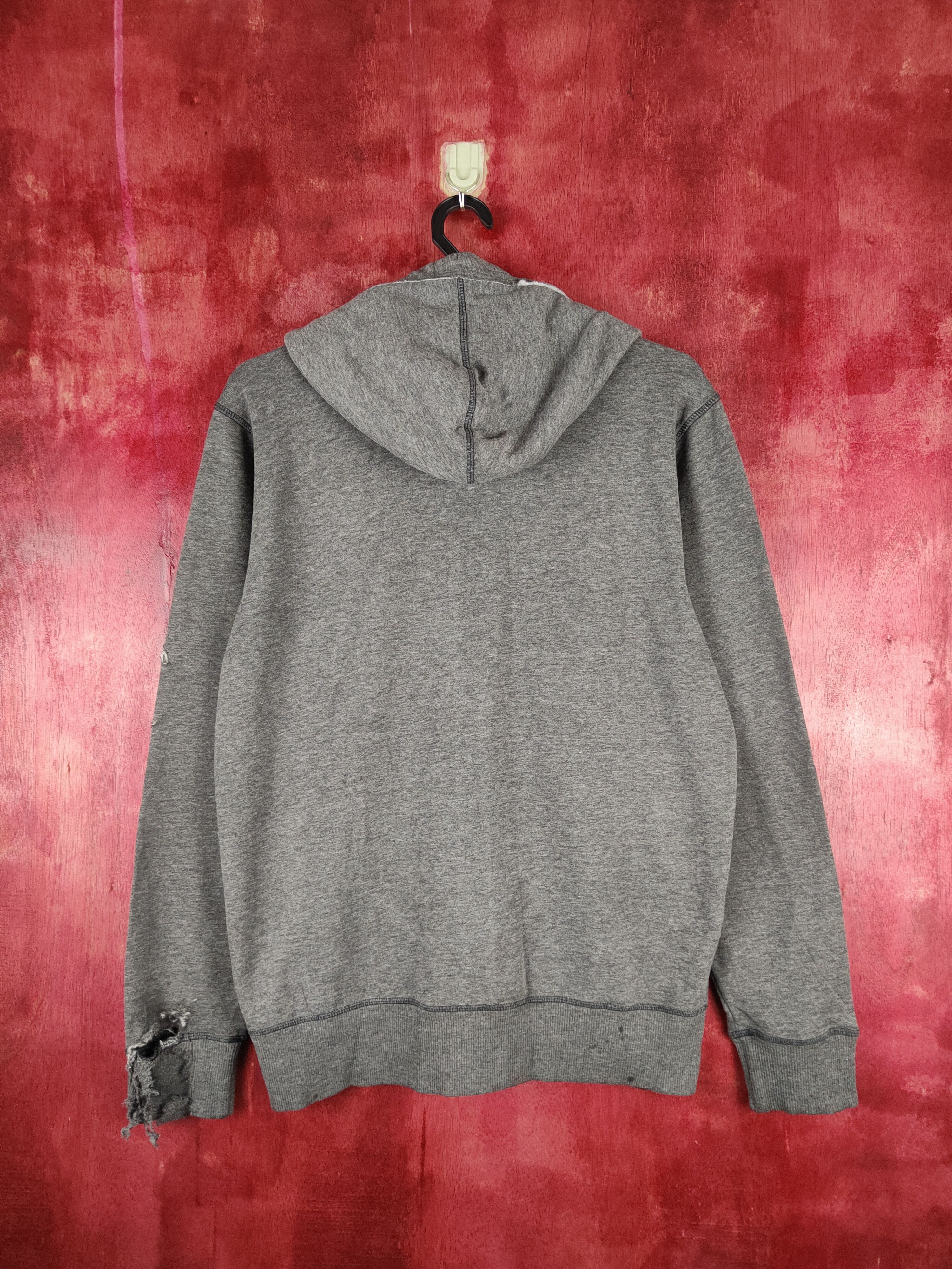 Replay Replay distressed ripped Gray Hoodie Sweater #303B Size US M / EU 48-50 / 2 - 10 Thumbnail
