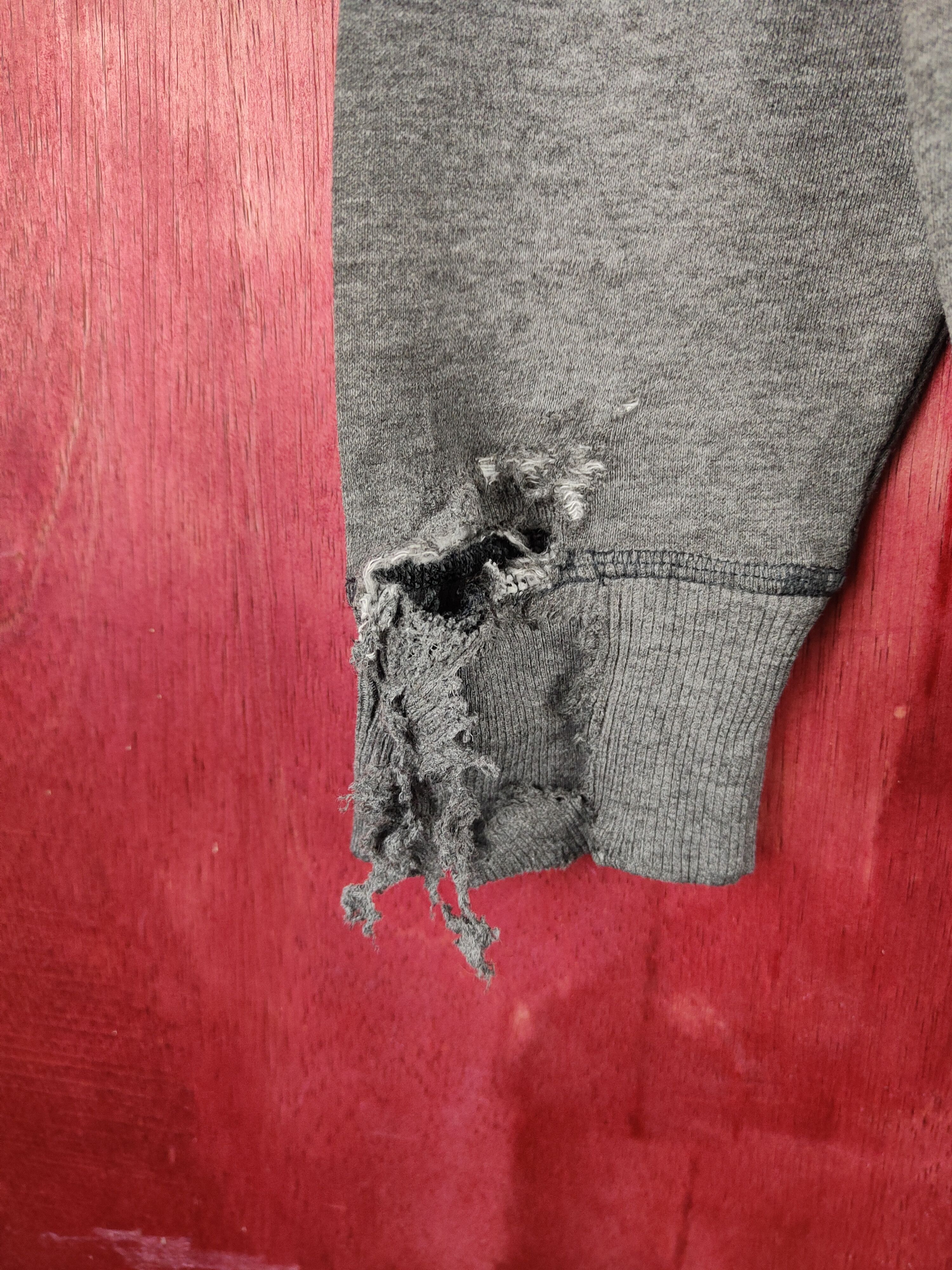 Replay Replay distressed ripped Gray Hoodie Sweater #303B Size US M / EU 48-50 / 2 - 11 Thumbnail