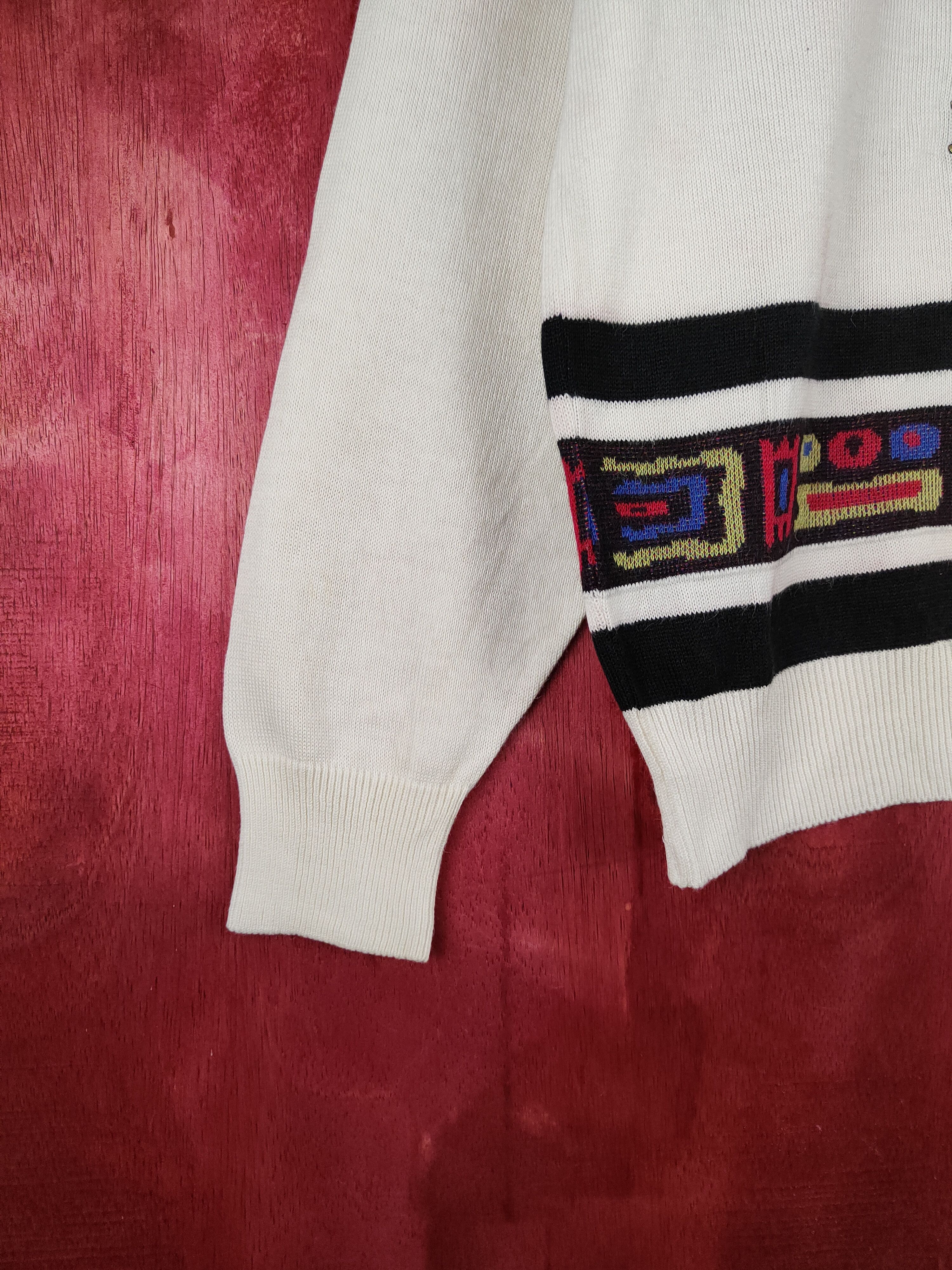 Japanese Brand Crude Heart embroidered White Knitwear Sweatshirt #240B Size US M / EU 48-50 / 2 - 5 Thumbnail