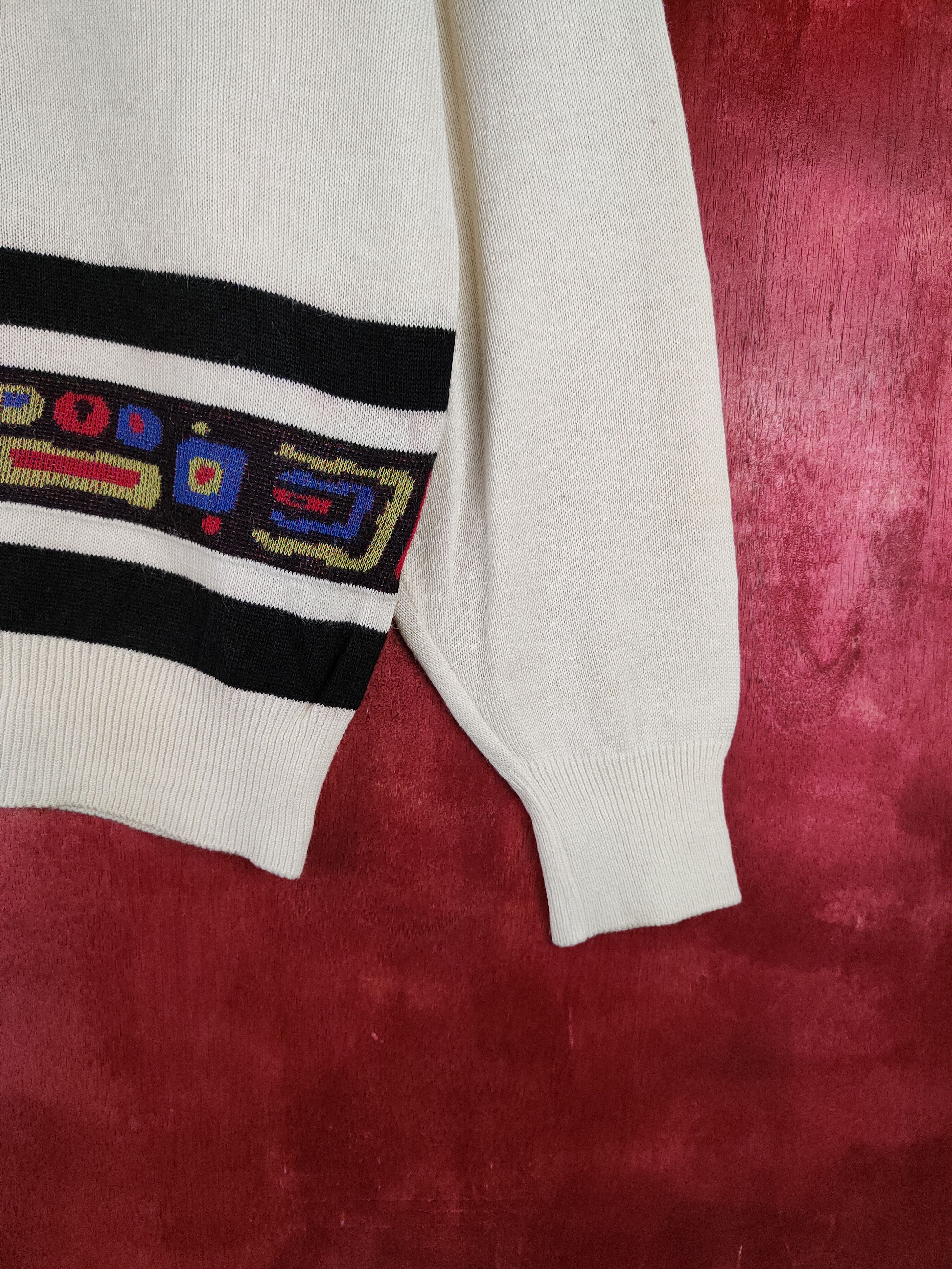 Japanese Brand Crude Heart embroidered White Knitwear Sweatshirt #240B Size US M / EU 48-50 / 2 - 7 Thumbnail