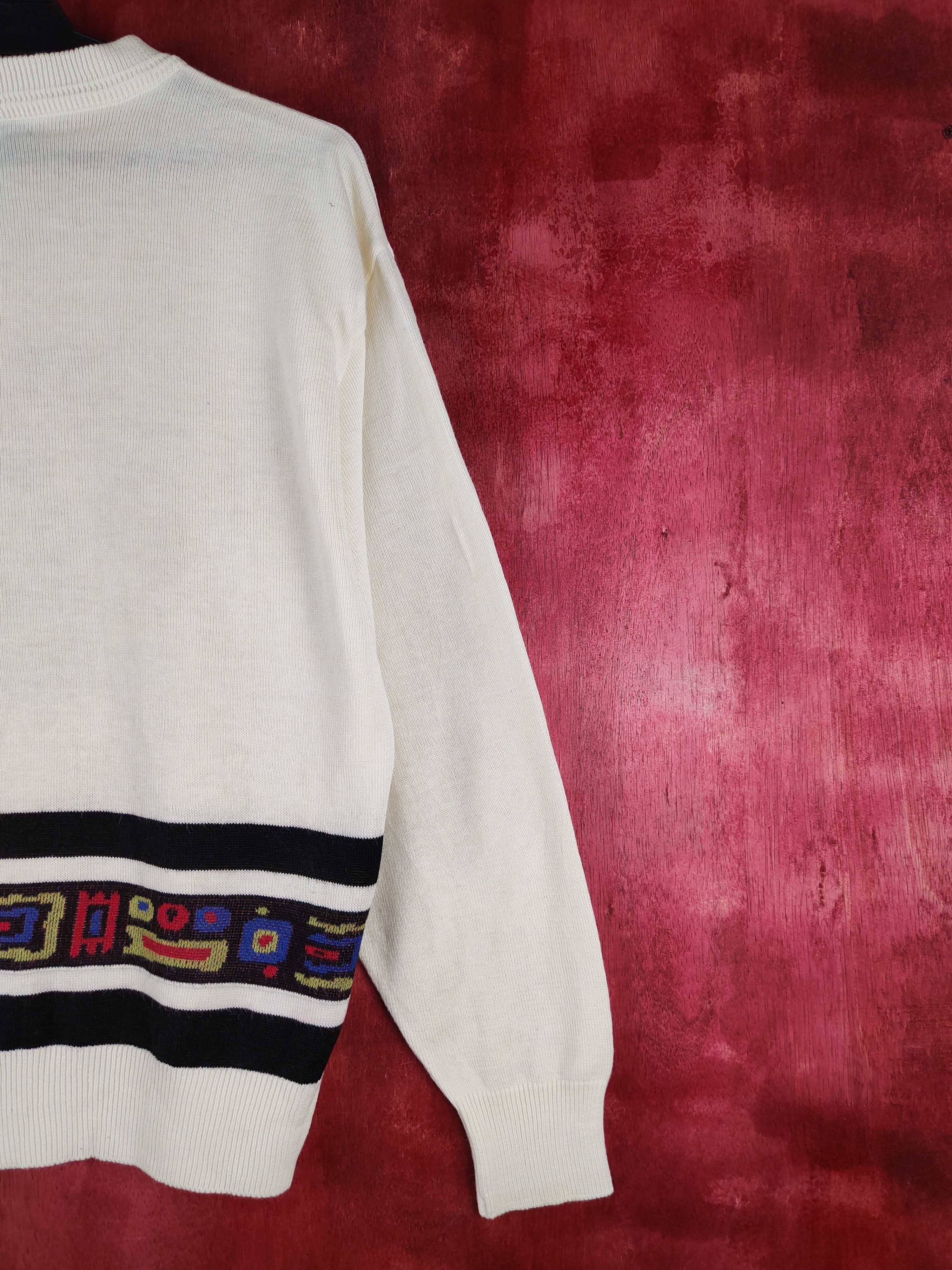 Japanese Brand Crude Heart embroidered White Knitwear Sweatshirt #240B Size US M / EU 48-50 / 2 - 10 Thumbnail