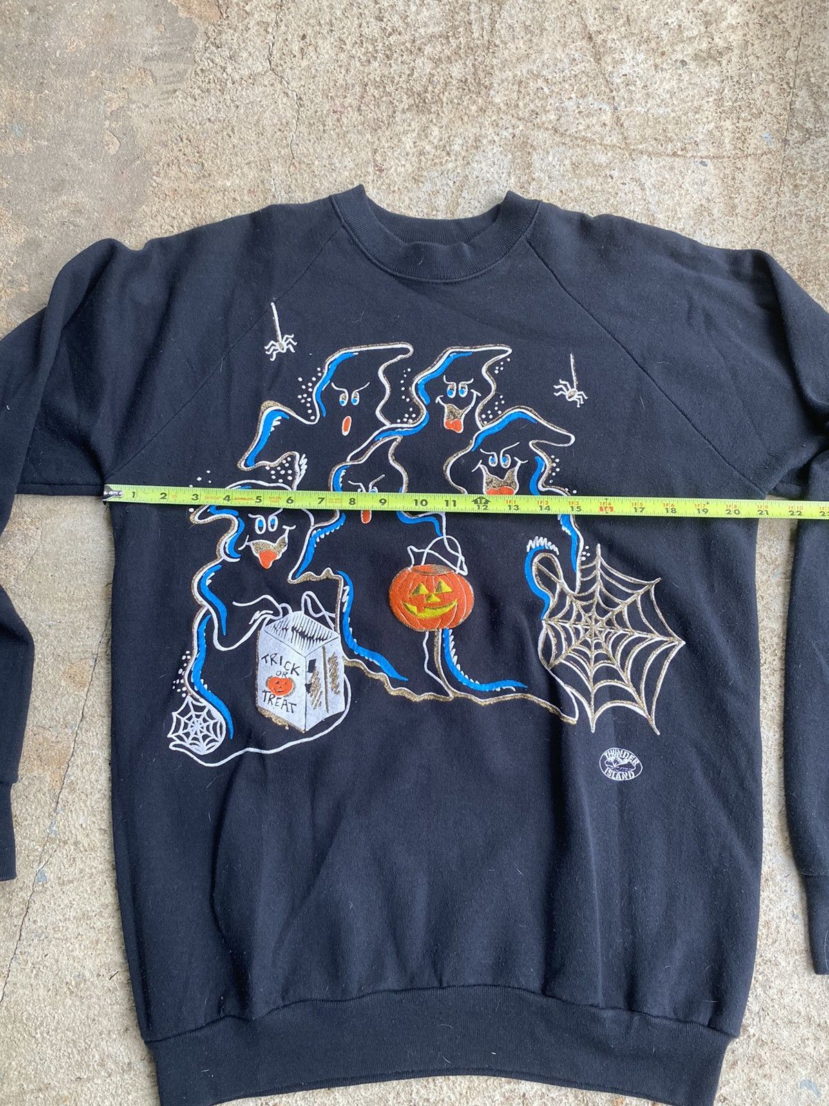 Vintage Vintage 90’s Halloween Pumpkin Ghost Screen Star Sweatshirt Size US L / EU 52-54 / 3 - 6 Thumbnail