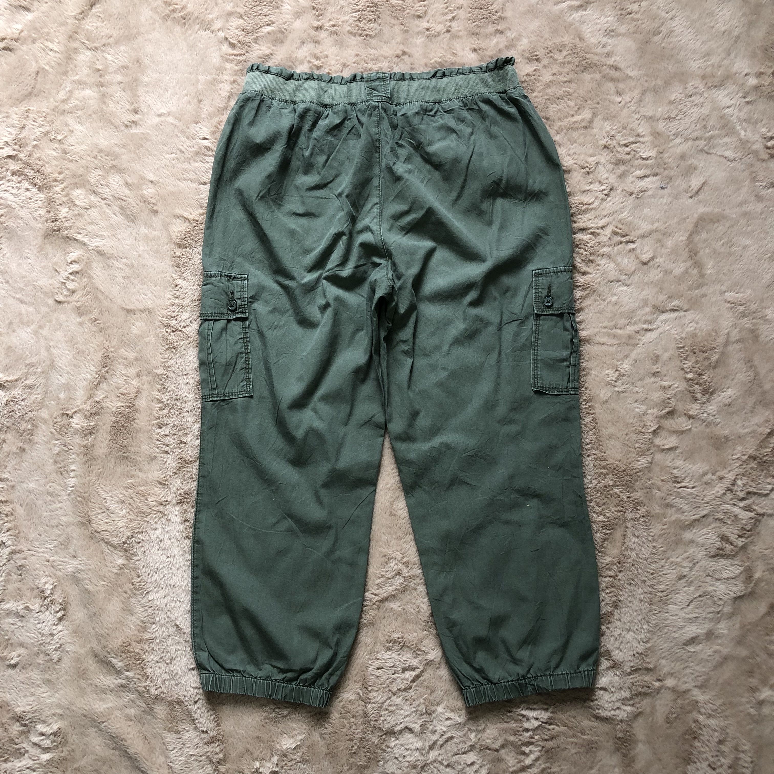 Japanese Brand Uniqlo Drawstring Olive Green Quarter Cargo Pant #5723-204 Size US 30 / EU 46 - 8 Thumbnail