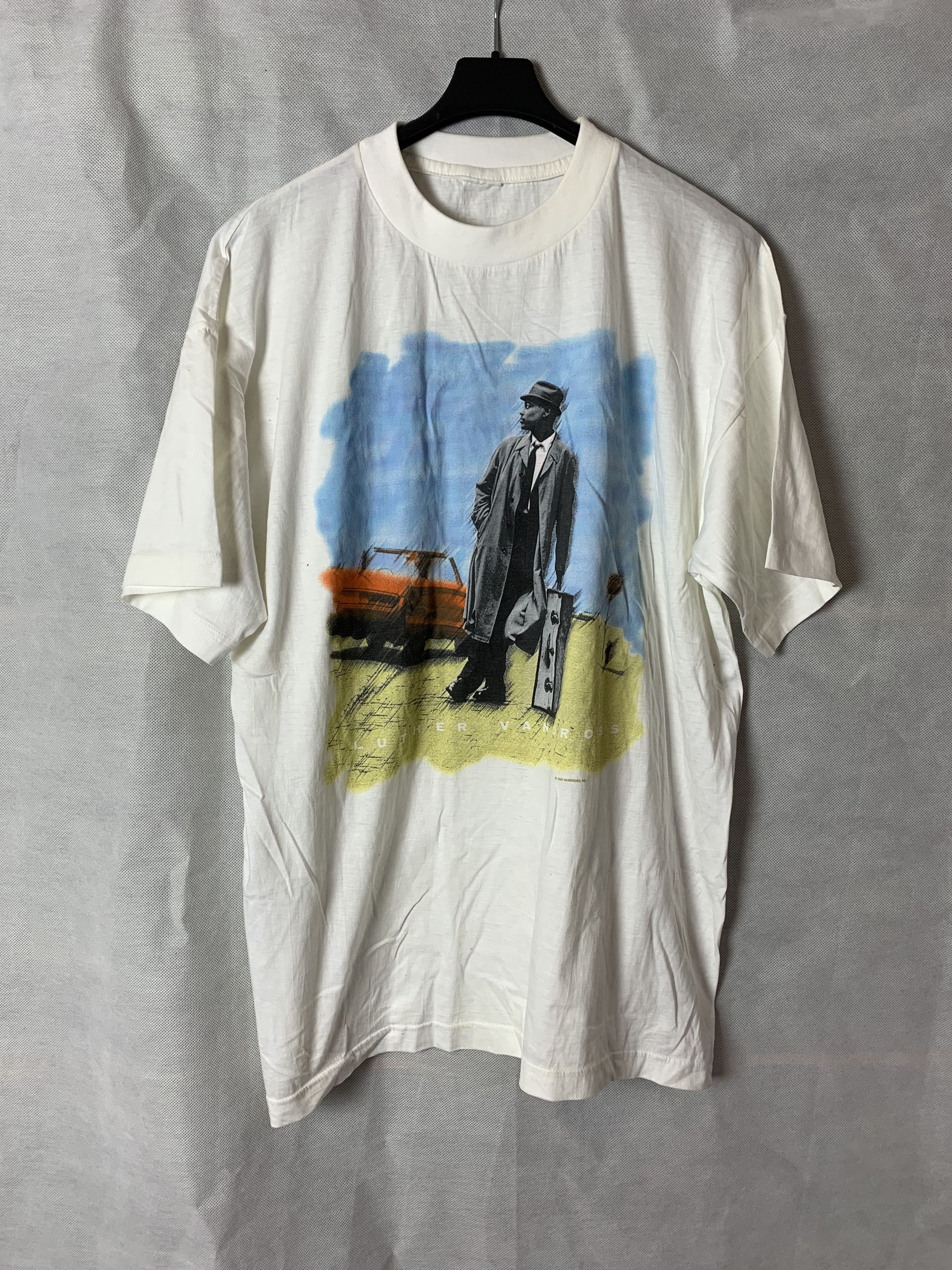 image of Band Tees x Vintage Luther Vandross 1995 An Evening Of Songs Tour T-Shirt in White, Men's (Size XL)