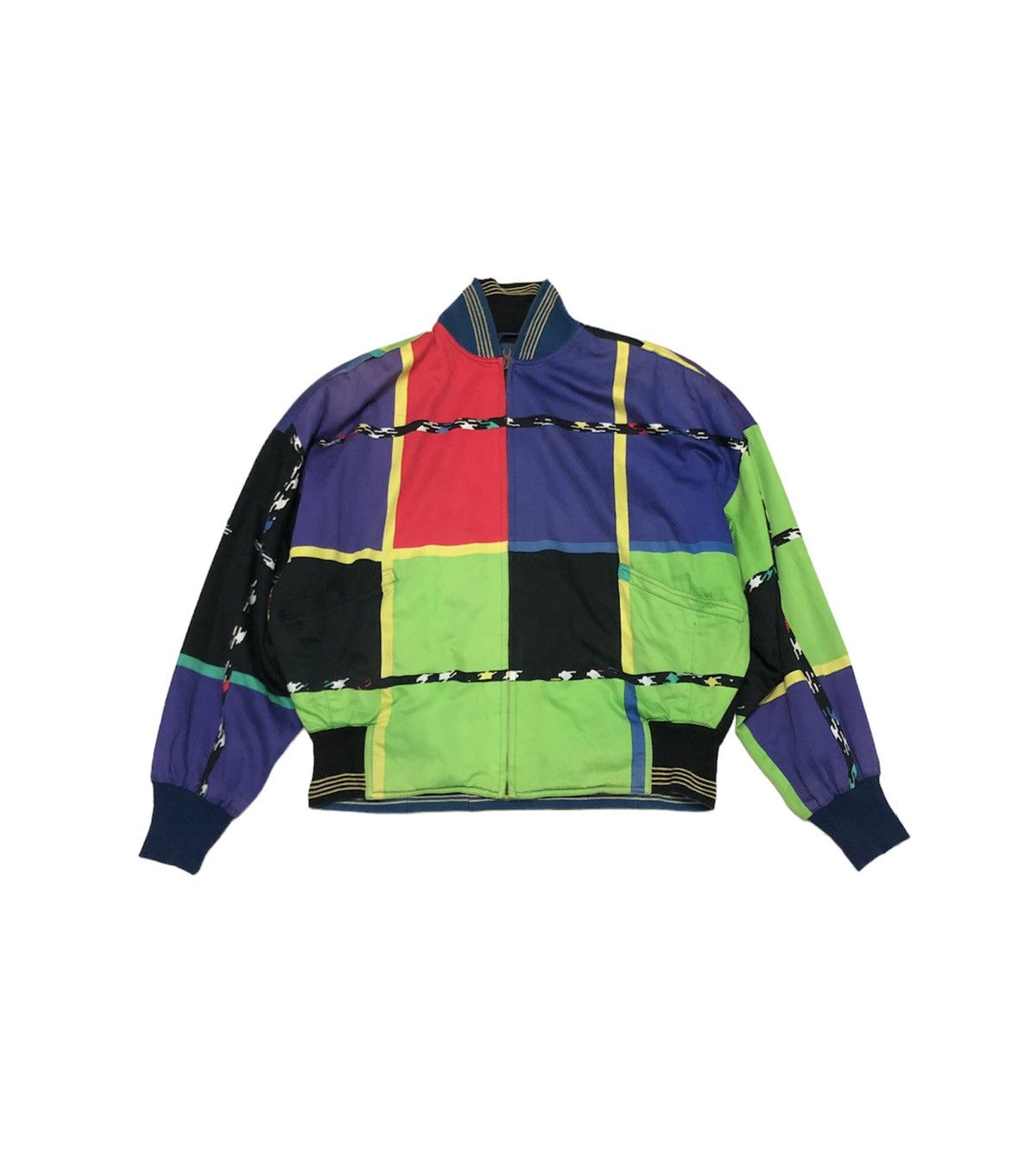 Authentics Gianni Versace Bomber Color Block Jacket Lampo