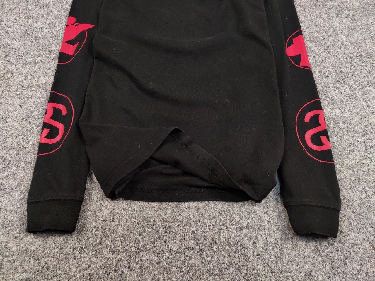 Stussy Vintage 90's Stussy Design Black Long Sleeve Red Logos Size US M / EU 48-50 / 2 - 9 Thumbnail