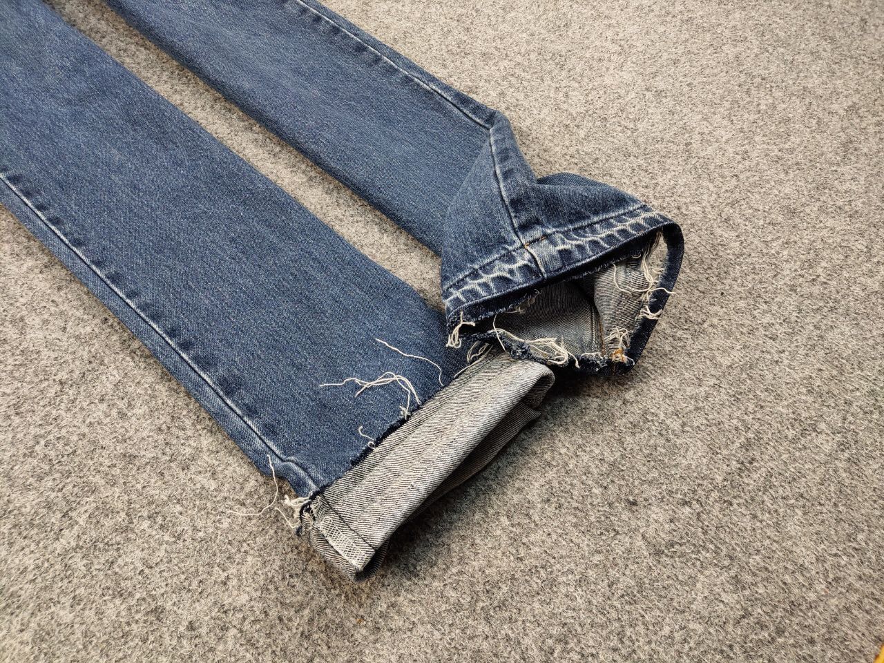Levi's Vintage 90's Levis 751 Released Hem Faded Blue Denim Jeans Size US 34 / EU 50 - 10 Thumbnail