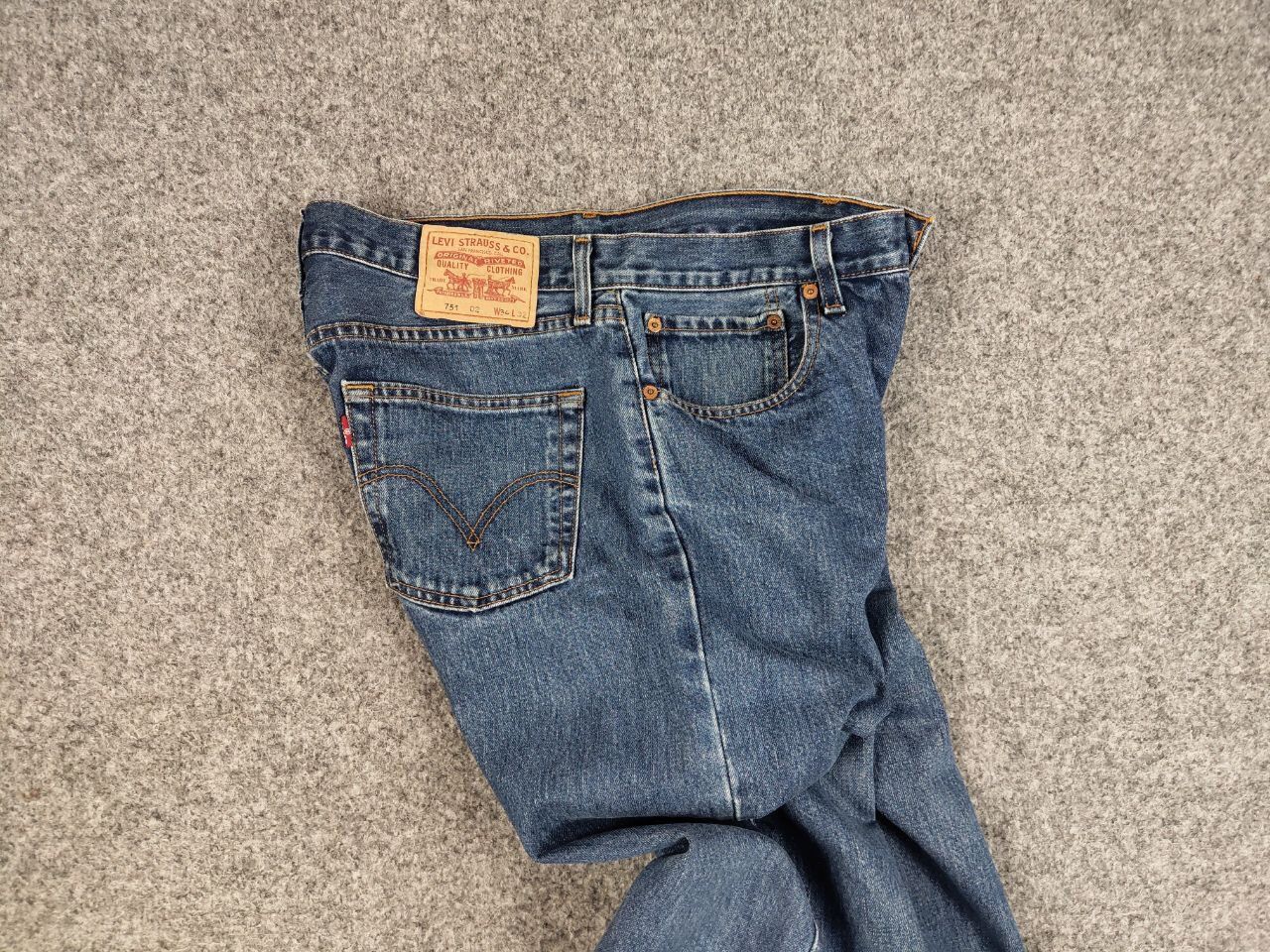 Levi's Vintage 90's Levis 751 Released Hem Faded Blue Denim Jeans Size US 34 / EU 50 - 17 Thumbnail