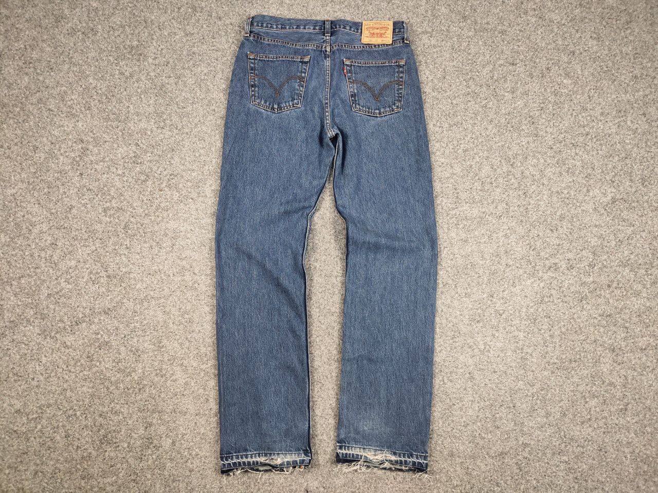 Levi's Vintage 90's Levis 751 Released Hem Faded Blue Denim Jeans Size US 34 / EU 50 - 14 Thumbnail