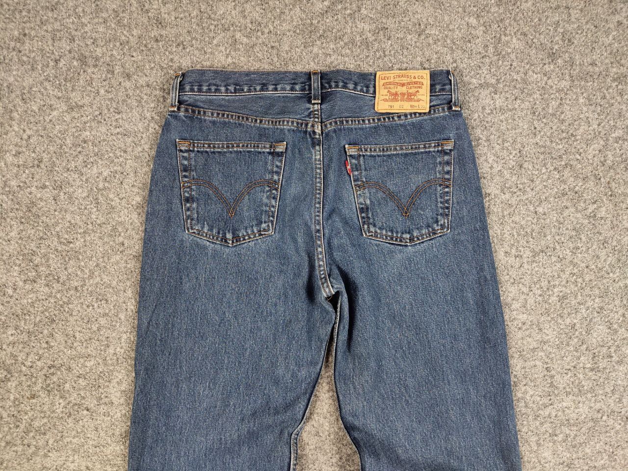 Levi's Vintage 90's Levis 751 Released Hem Faded Blue Denim Jeans Size US 34 / EU 50 - 15 Thumbnail