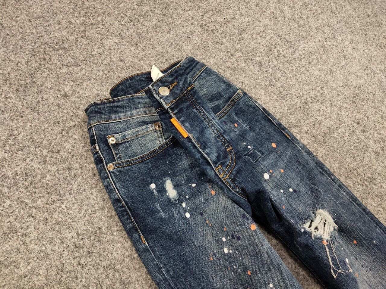 Japanese Brand Designer My Brand Slim Jeans Distressed Paint Blue Denim Size US 33 - 12 Thumbnail