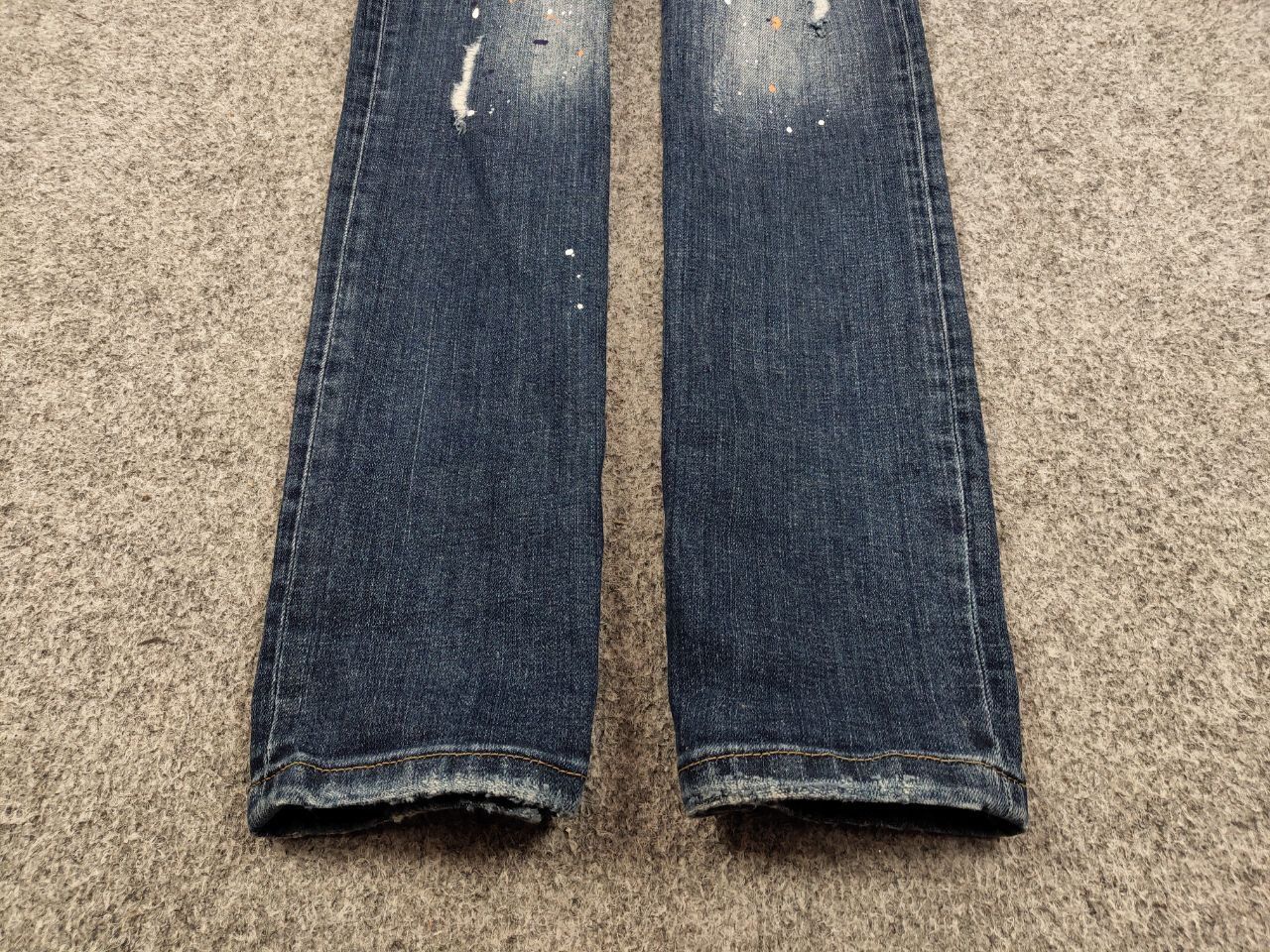 Japanese Brand Designer My Brand Slim Jeans Distressed Paint Blue Denim Size US 33 - 7 Thumbnail