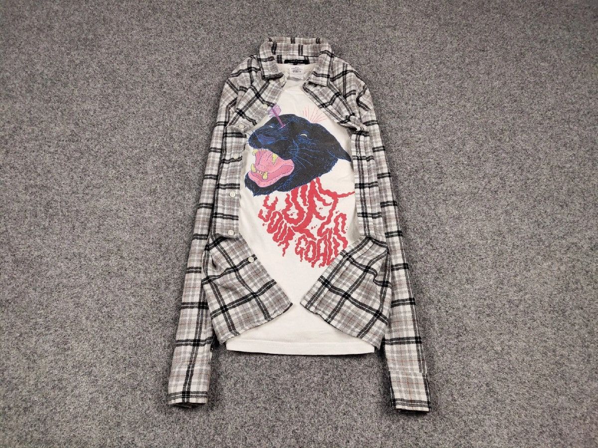 Flannel Vintage Flannel Shirt Travis Scott Style Size US XL / EU 56 / 4 - 2 Thumbnail