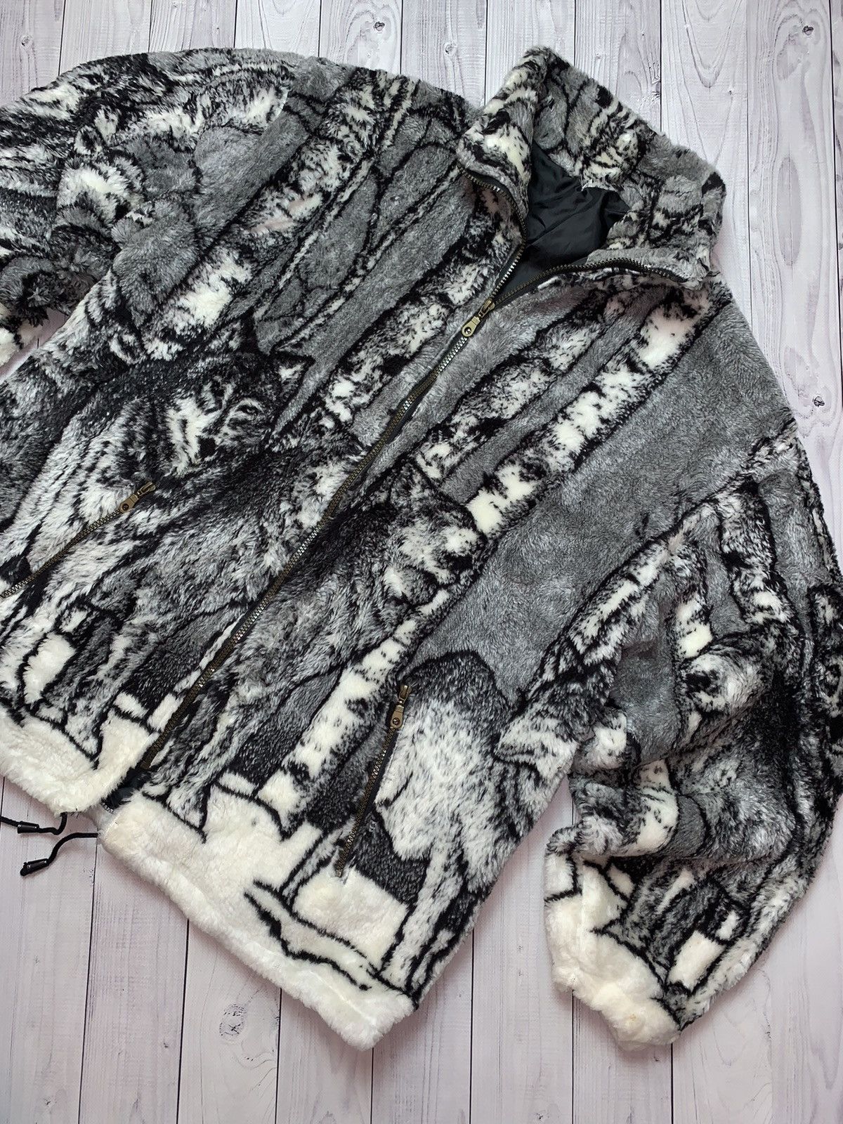 Other × Vintage Vintage Fleece jacket Wolf eagle size XL Size US XL / EU 56 / 4 - 2 Thumbnail
