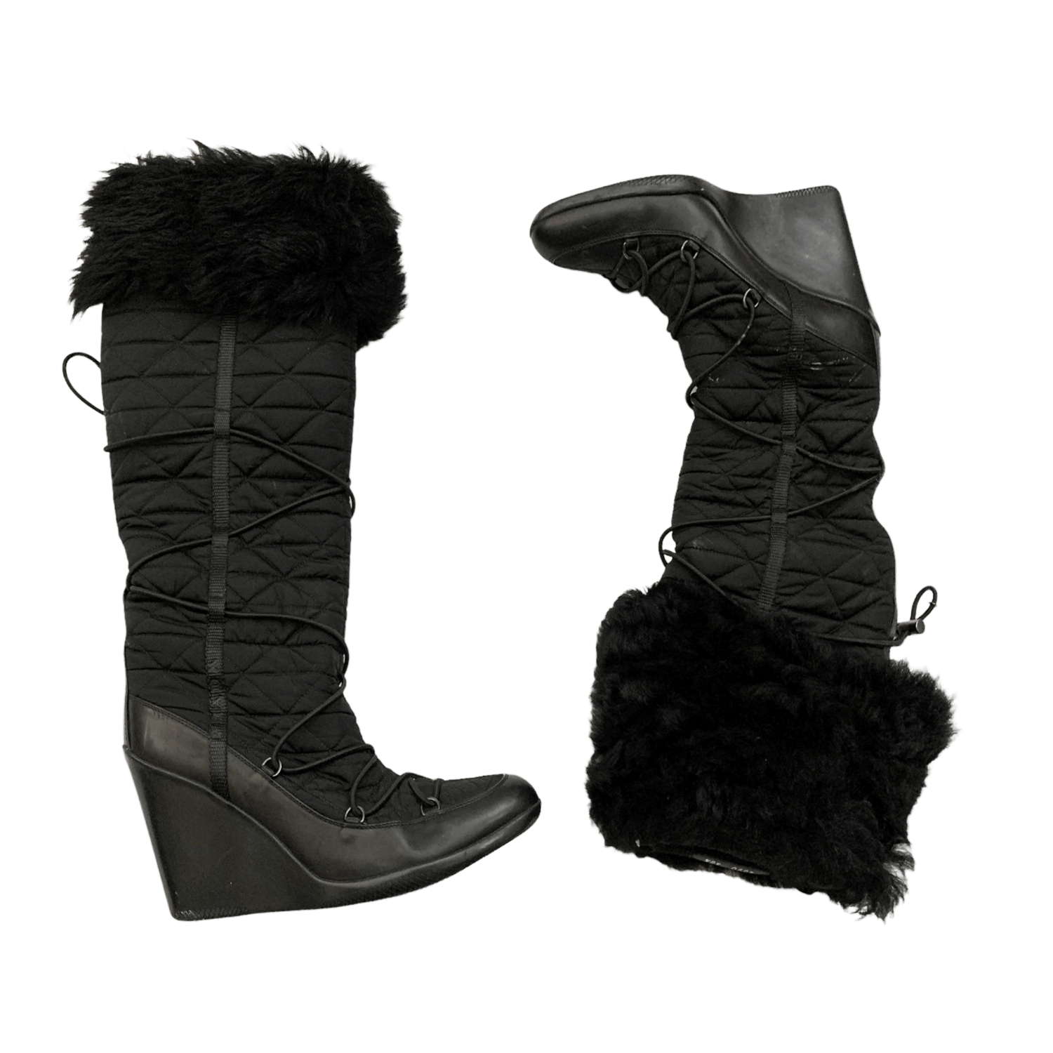 Prada 2000s Prada Russian Bimbo Fur Boots Size US 8.5 / IT 38.5 - 2 Thumbnail