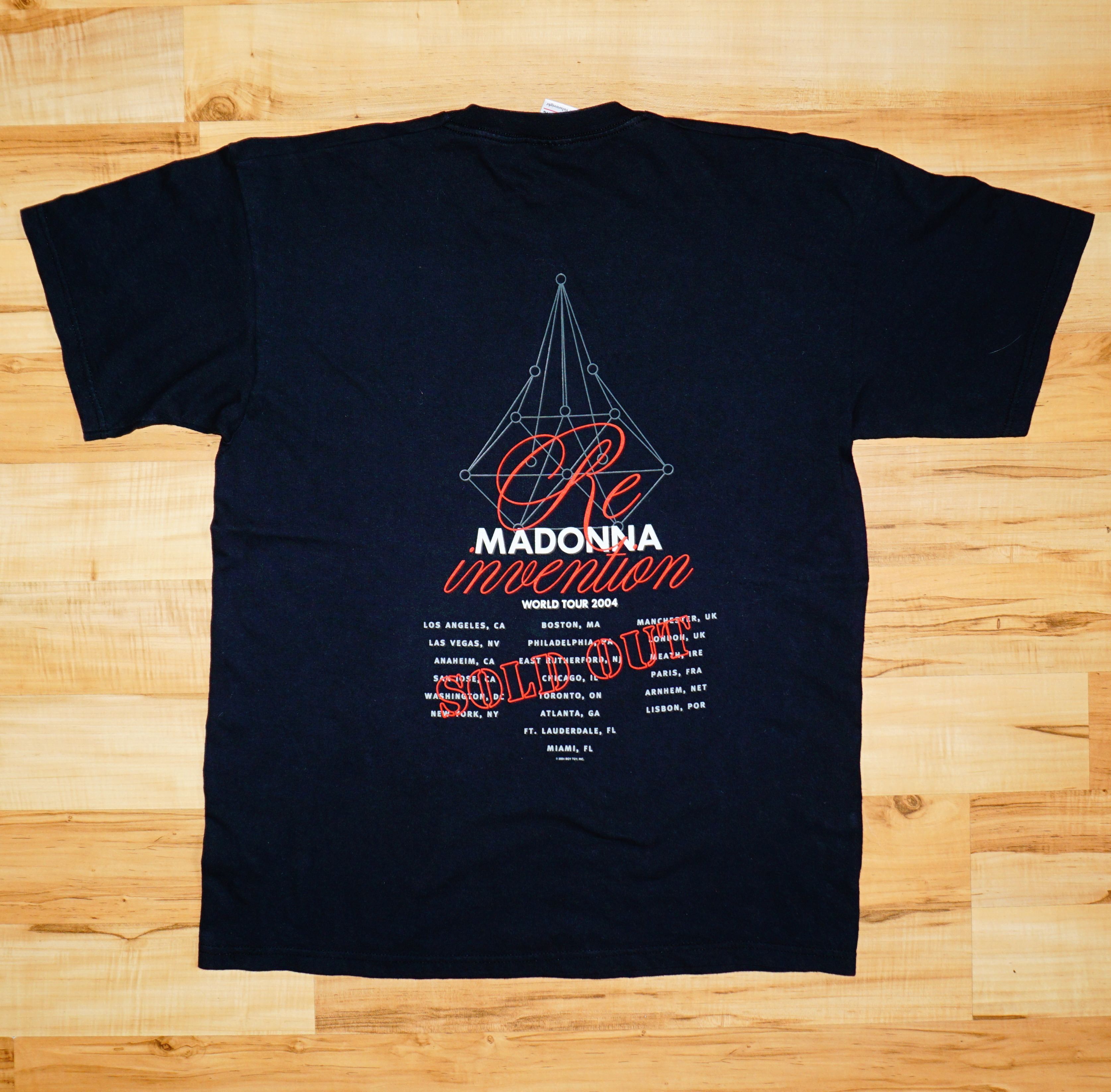 Vintage Madonna 2004 Re- Invention World Tour tshirt Size US L / EU 52-54 / 3 - 6 Thumbnail