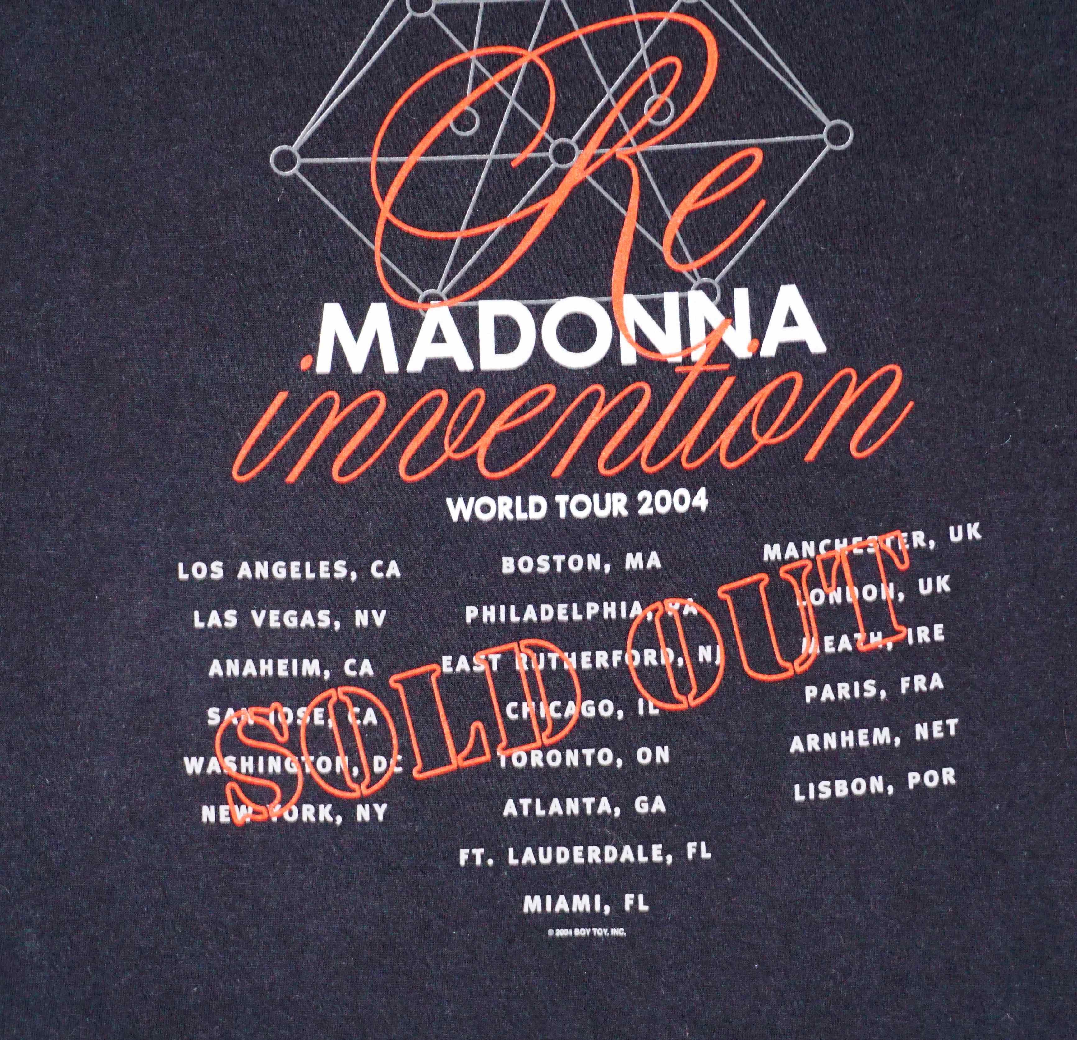 Vintage Madonna 2004 Re- Invention World Tour tshirt Size US L / EU 52-54 / 3 - 7 Thumbnail