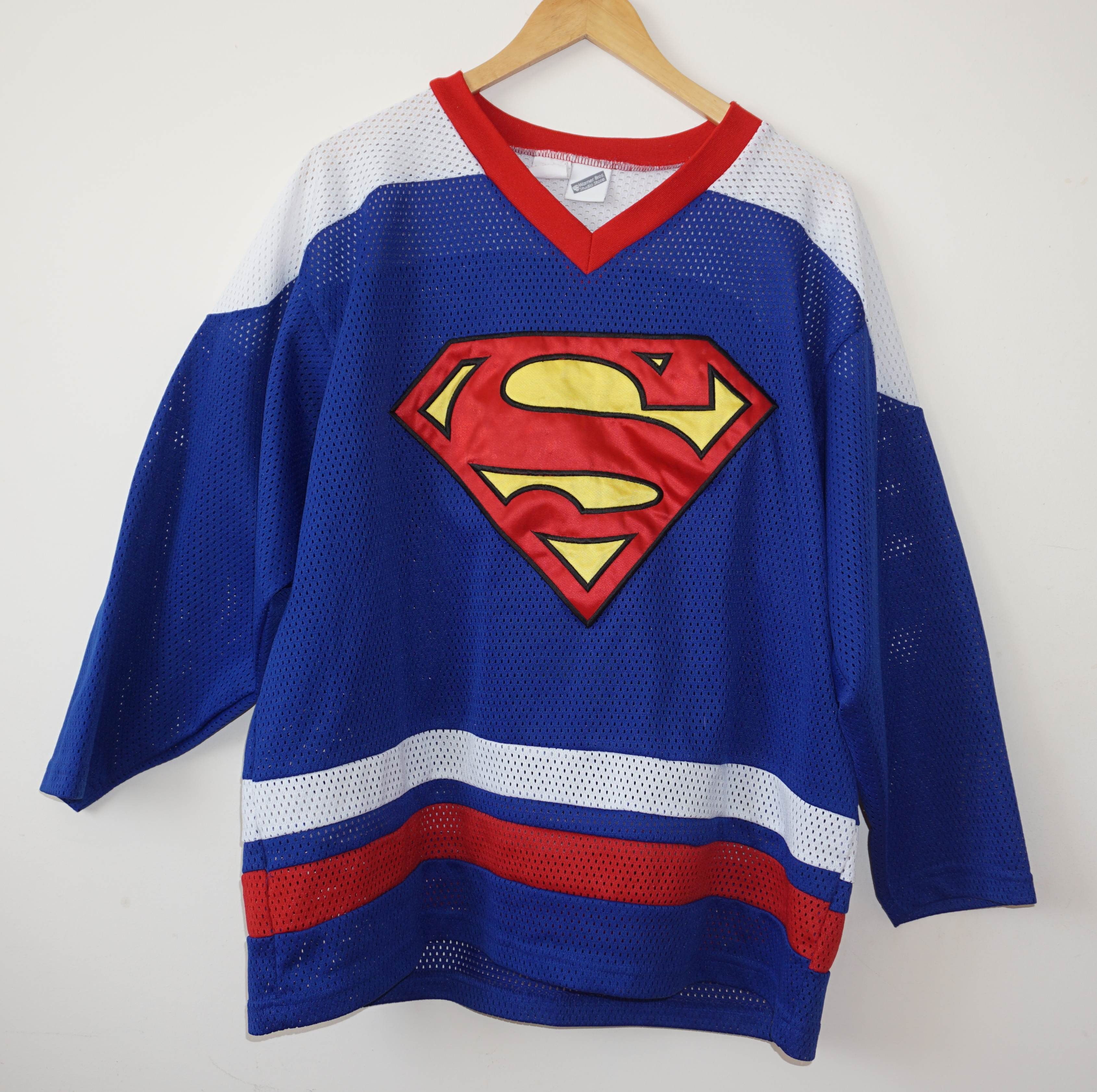 Vintage × Warner Bros Superman DC Comics Vintage 1999 VTG Official Hockey Jersey Size US L / EU 52-54 / 3 - 1 Thumbnail