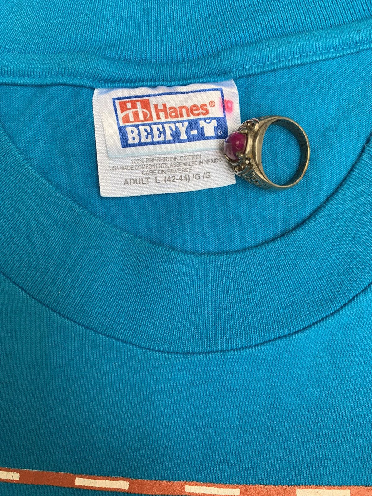 Hanes × Vintage Vintage 90s Downtown Corona Beautiful tee Size US L / EU 52-54 / 3 - 3 Thumbnail