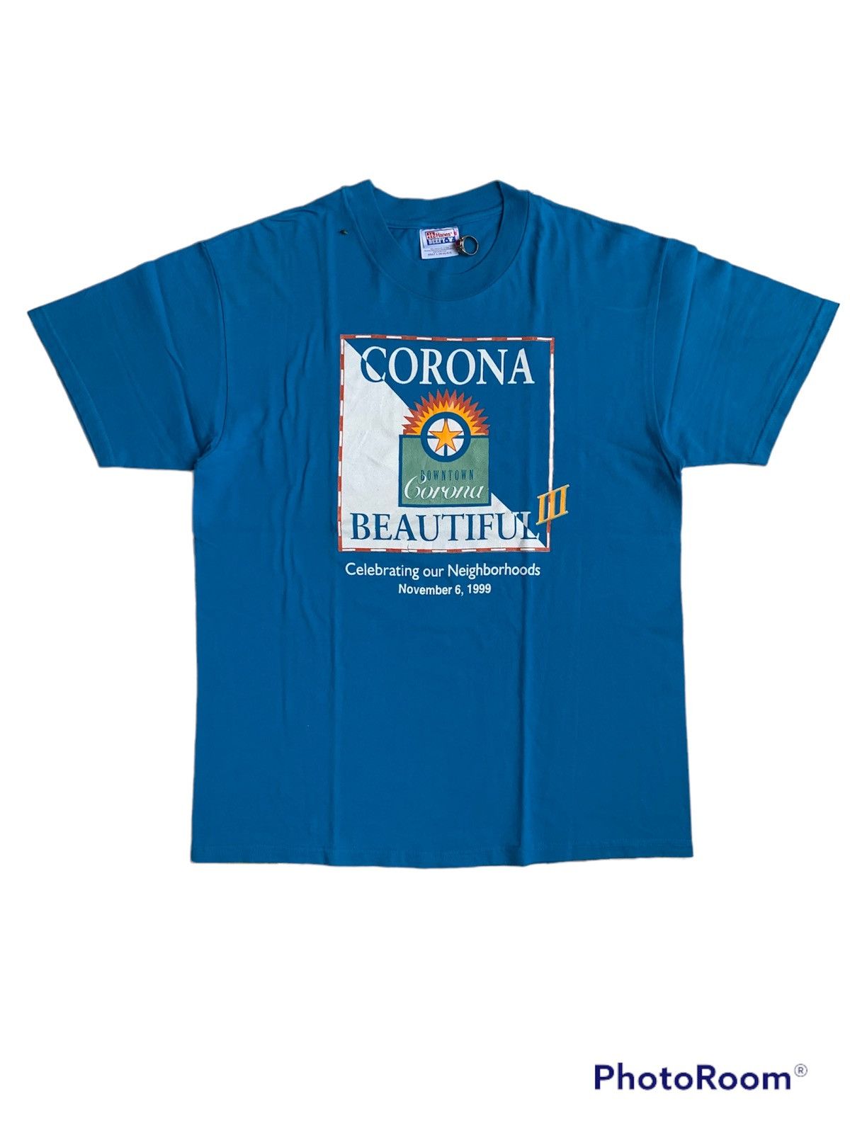 Hanes × Vintage Vintage 90s Downtown Corona Beautiful tee Size US L / EU 52-54 / 3 - 1 Thumbnail