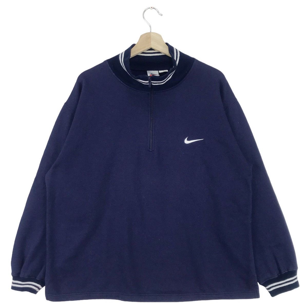 90's Nike Small Swoosh Half Zip Sweatshirts