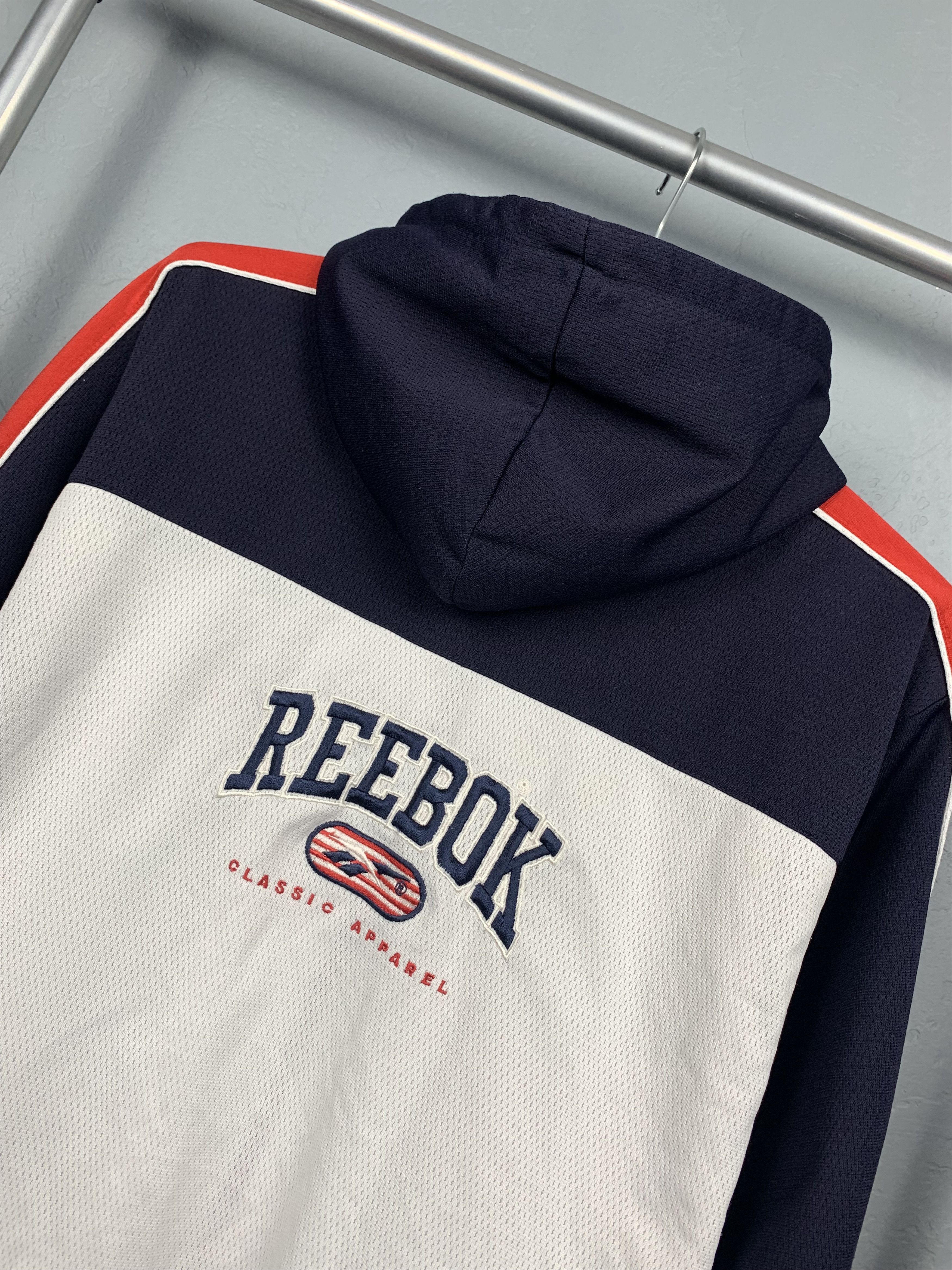 Reebok × Vintage Reebok 90s Vintage Mens Zip Hoodie Size US S / EU 44-46 / 1 - 6 Thumbnail