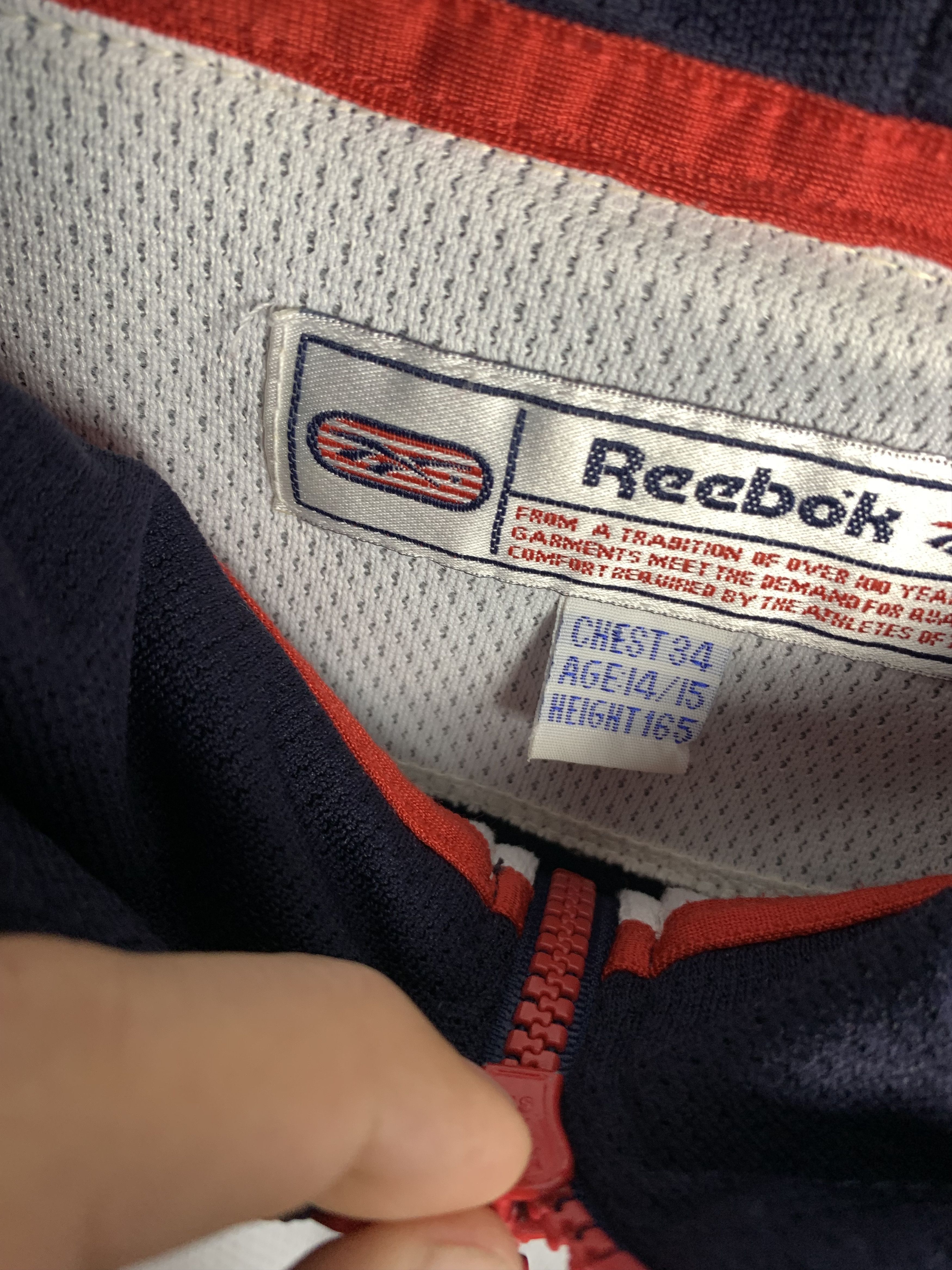 Reebok × Vintage Reebok 90s Vintage Mens Zip Hoodie Size US S / EU 44-46 / 1 - 3 Thumbnail