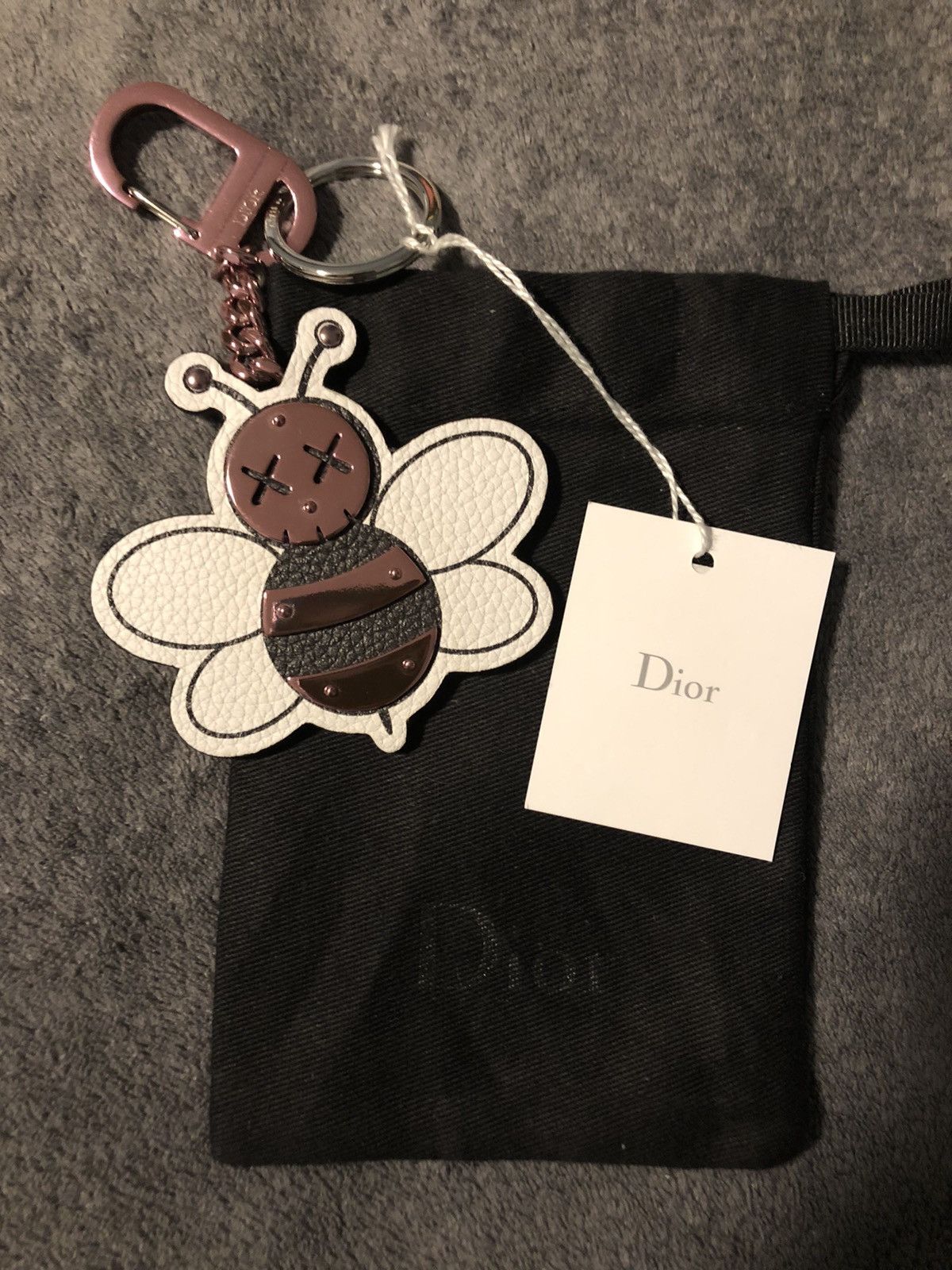 Brand New Dior x KAWS Key Ring Chain Pink