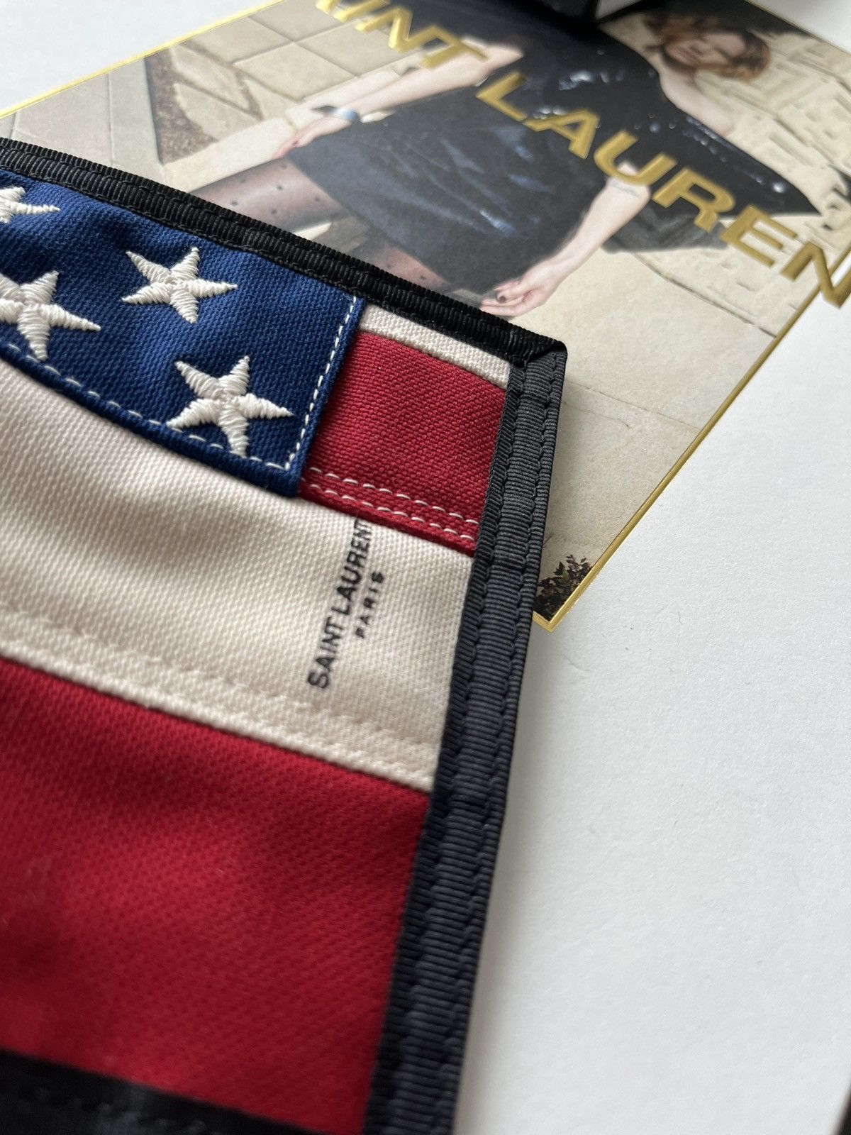 Hedi Slimane × Saint Laurent Paris × Yves Saint Laurent Brand New Limited Edition Super Rare US Flag Logo Wallet Size ONE SIZE - 10 Thumbnail