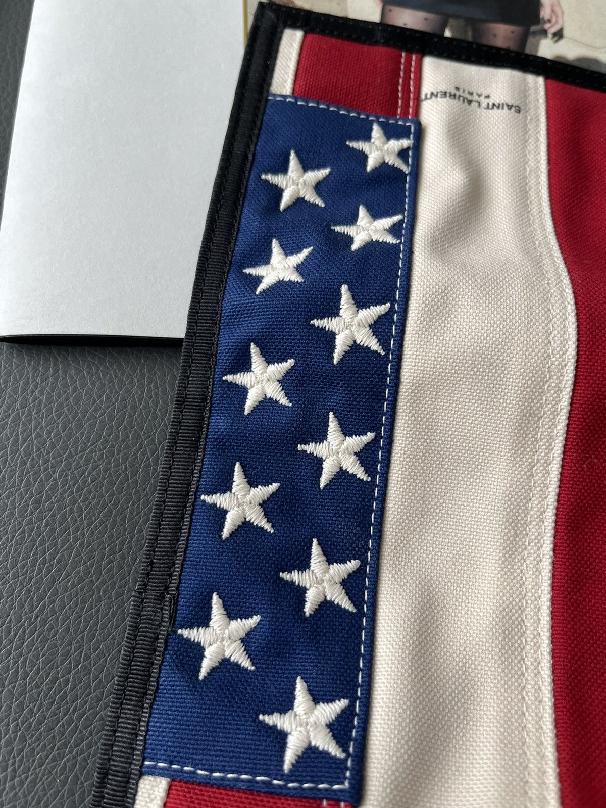 Hedi Slimane × Saint Laurent Paris × Yves Saint Laurent Brand New Limited Edition Super Rare US Flag Logo Wallet Size ONE SIZE - 13 Thumbnail