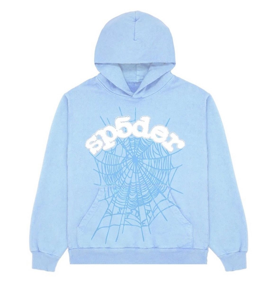 Sp5der light blue hoodie