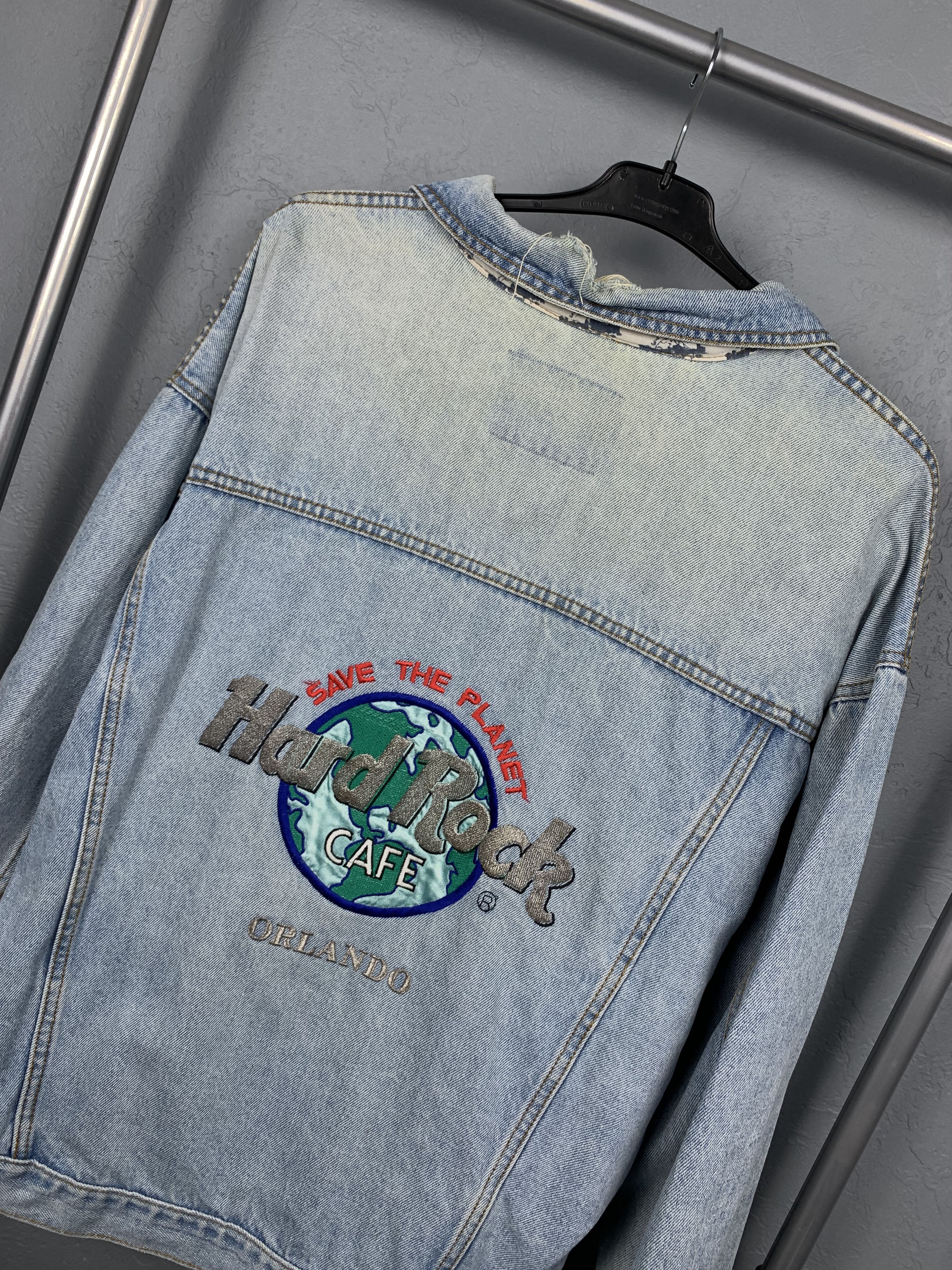 Hard Rock Cafe Hard Rock Cafe Orlando Vintage Denim Jacket Size US XL / EU 56 / 4 - 2 Thumbnail