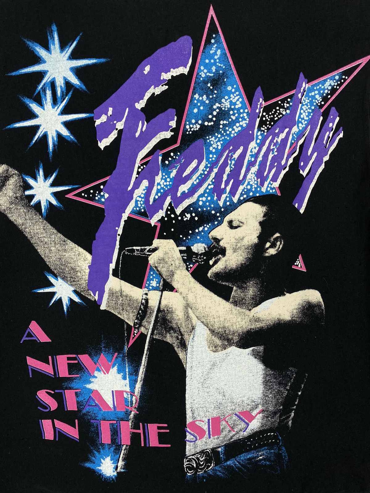 Band Tees 80’s Vintage Turbogadget Freddy Mercury Over Print Vest Size US XL / EU 56 / 4 - 8 Thumbnail