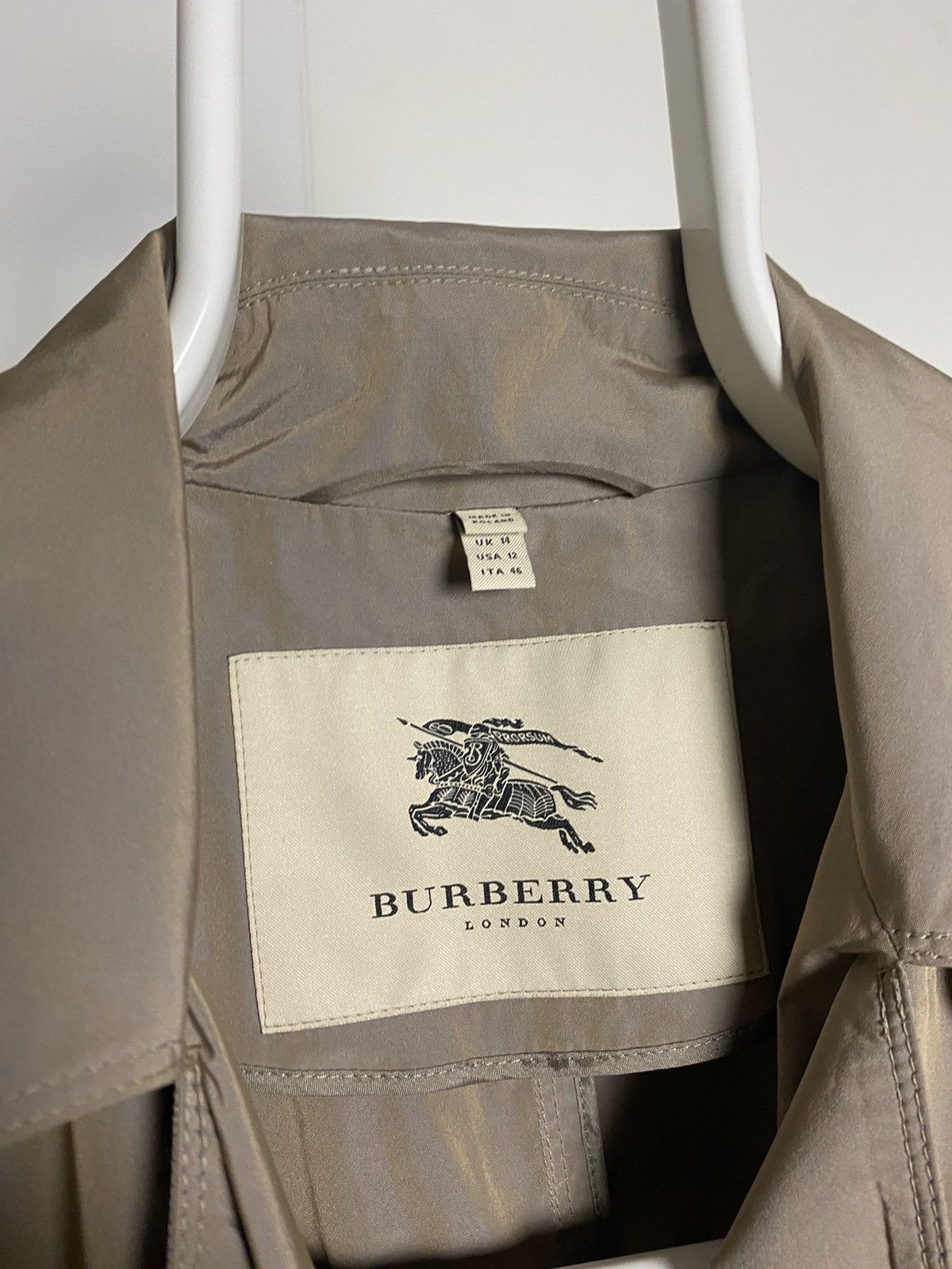 Burberry × Designer × Vintage Burberry coat double-breasted beige Size XL / US 12-14 / IT 48-50 - 4 Thumbnail