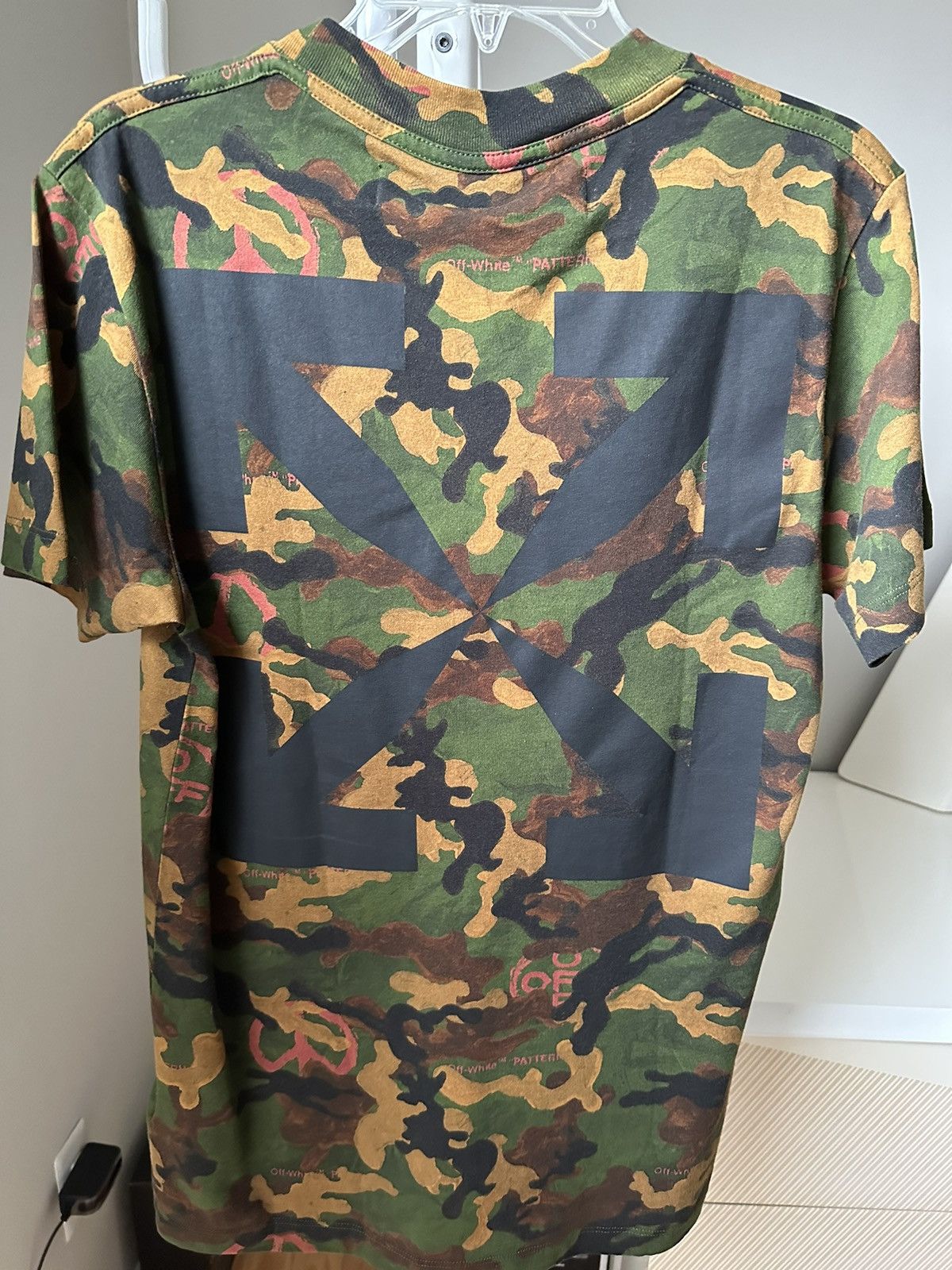 image of Off White Off-White Camo T-Shirt in Camouflage, Men's (Size XS)