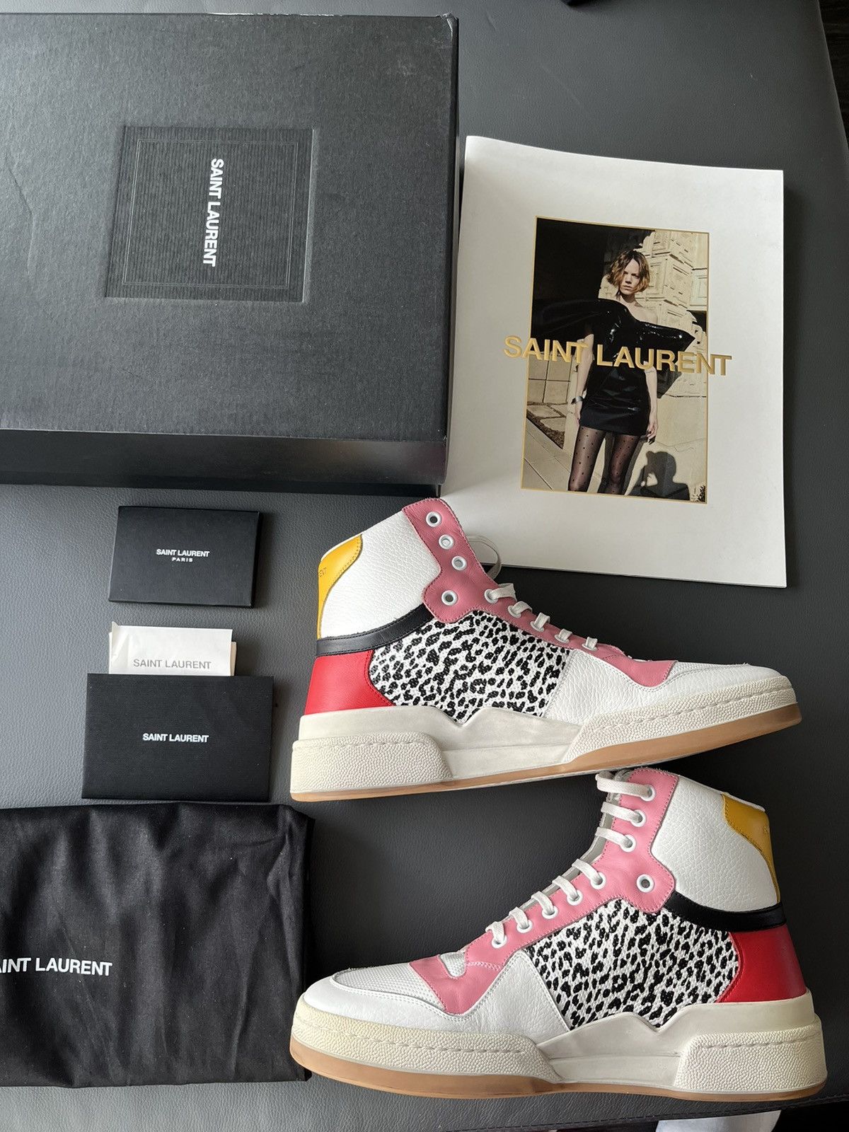 Hedi Slimane × Saint Laurent Paris × Yves Saint Laurent Rare Super Runway Limited Edition Leopard Leather Sneaker Size US 9.5 / EU 42-43 - 16 Thumbnail