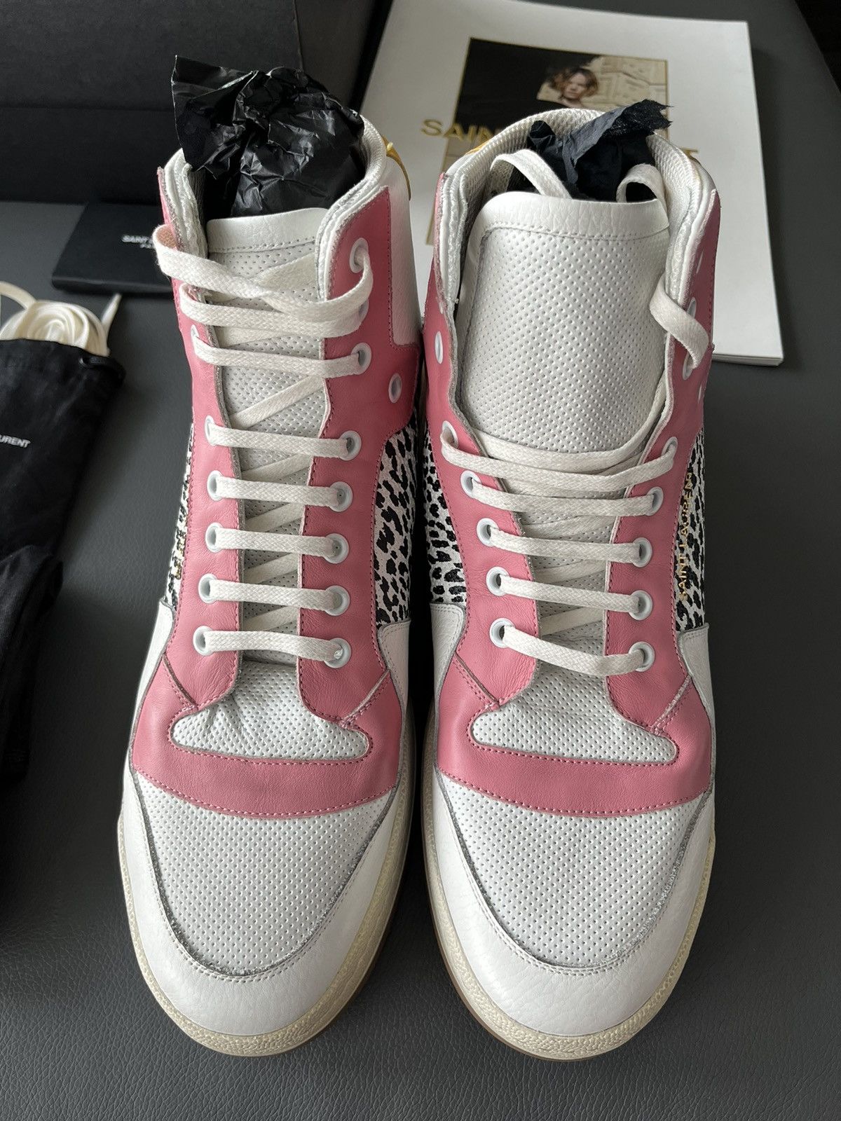 Hedi Slimane × Saint Laurent Paris × Yves Saint Laurent Rare Super Runway Limited Edition Leopard Leather Sneaker Size US 9.5 / EU 42-43 - 11 Thumbnail