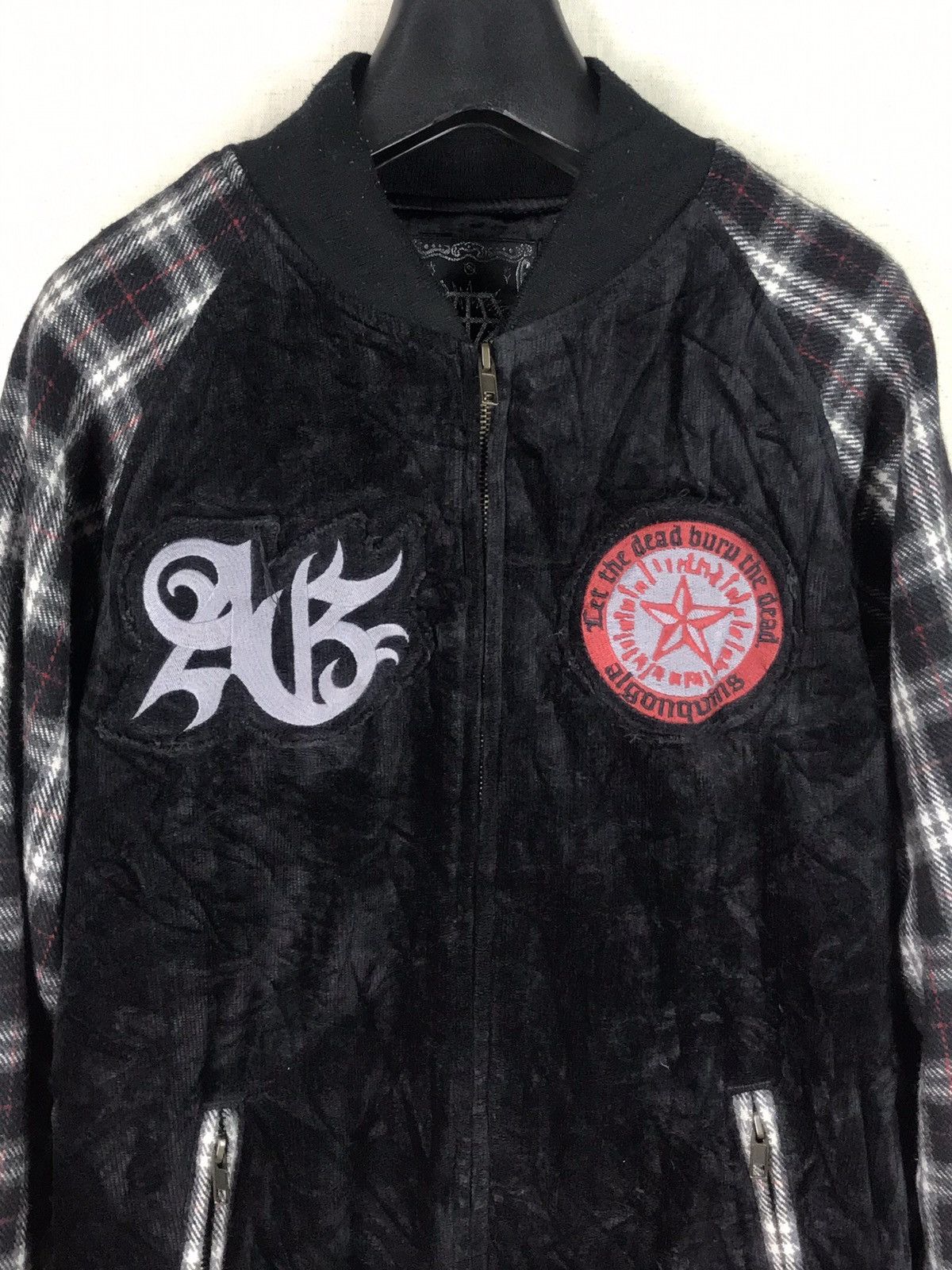 Japanese Brand ALGONQUIN PUNK SEDITIONARIES PATCH CHECKED SLEEVE Size US S / EU 44-46 / 1 - 6 Thumbnail