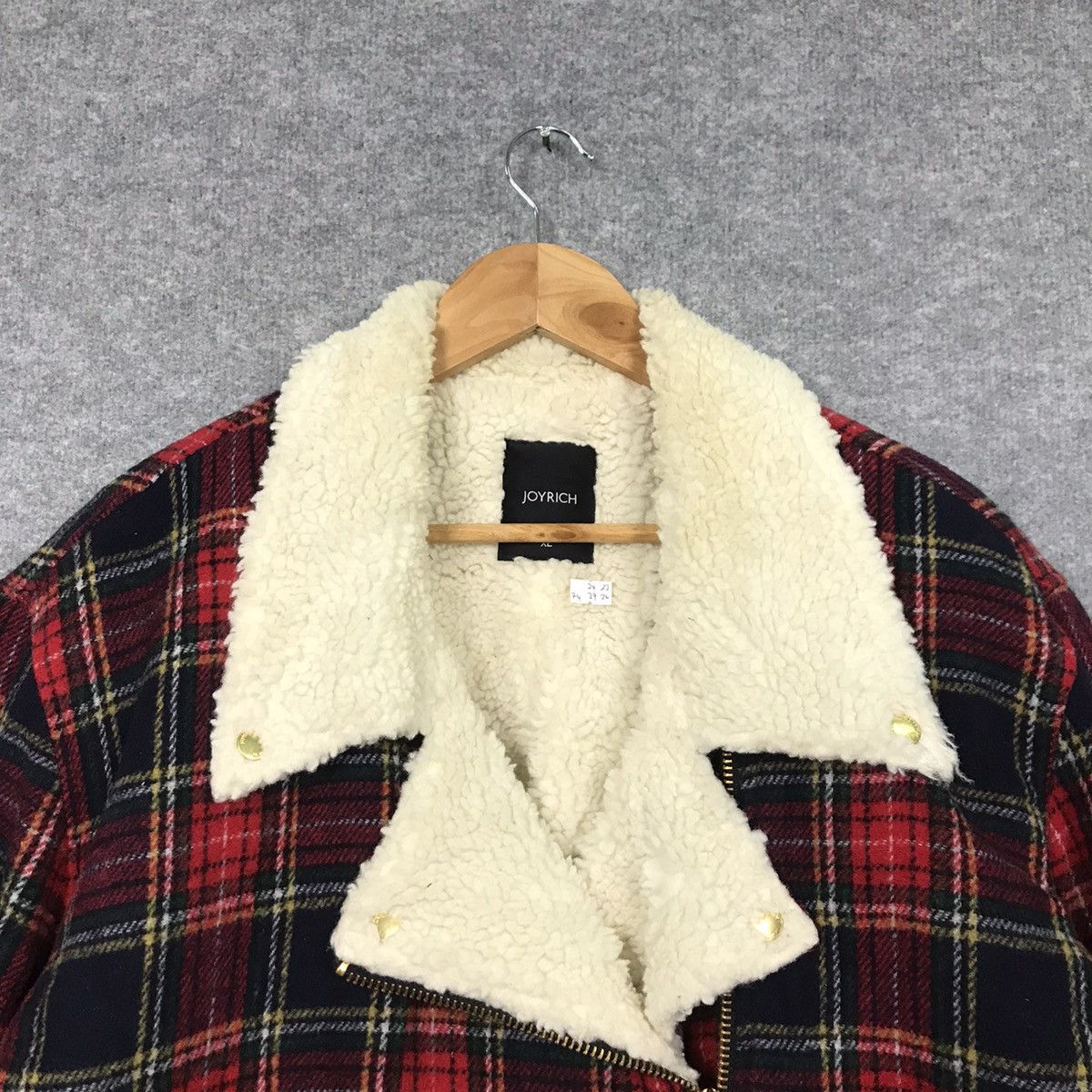 Japanese Brand × Joyrich JOYRICH DOUBLE COLLAR RED FLANNEL PUNK SHERPA JACKET Size US XL / EU 56 / 4 - 2 Thumbnail