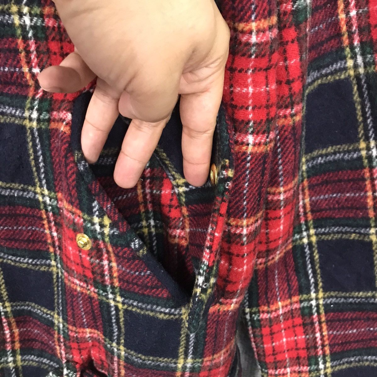 Japanese Brand × Joyrich JOYRICH DOUBLE COLLAR RED FLANNEL PUNK SHERPA JACKET Size US XL / EU 56 / 4 - 6 Thumbnail