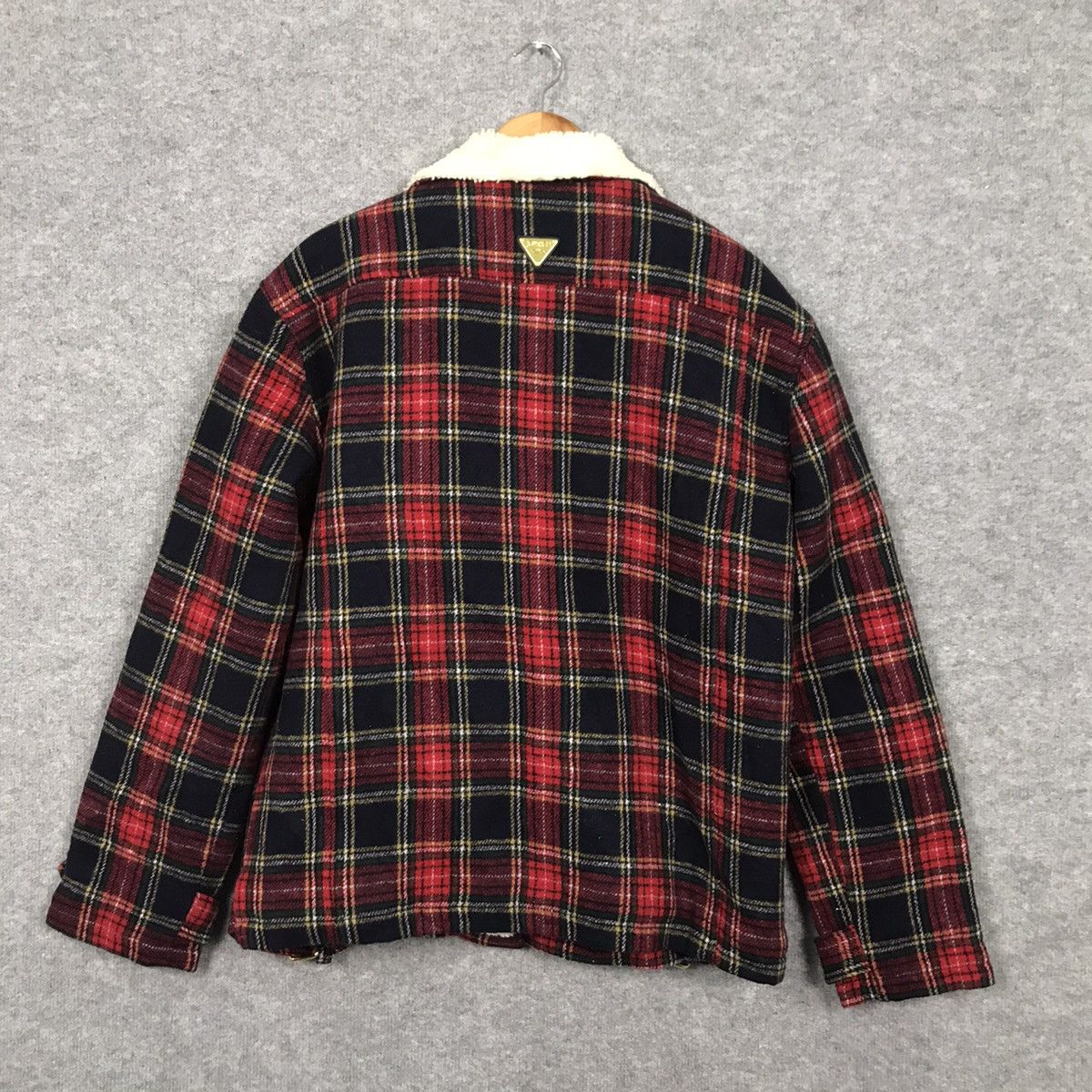 Japanese Brand × Joyrich JOYRICH DOUBLE COLLAR RED FLANNEL PUNK SHERPA JACKET Size US XL / EU 56 / 4 - 10 Thumbnail