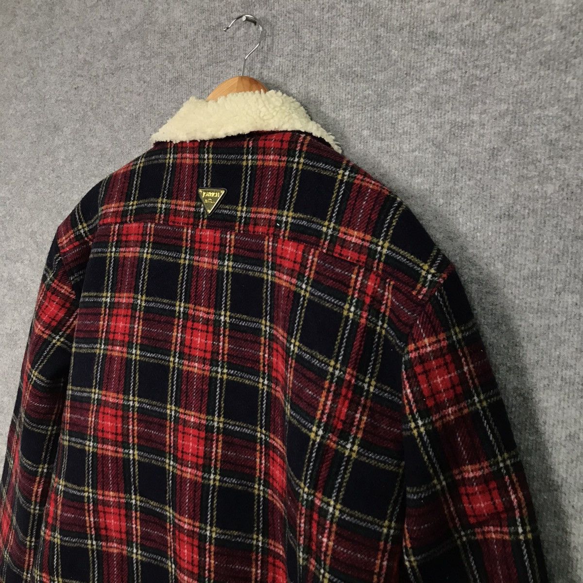 Japanese Brand × Joyrich JOYRICH DOUBLE COLLAR RED FLANNEL PUNK SHERPA JACKET Size US XL / EU 56 / 4 - 12 Thumbnail