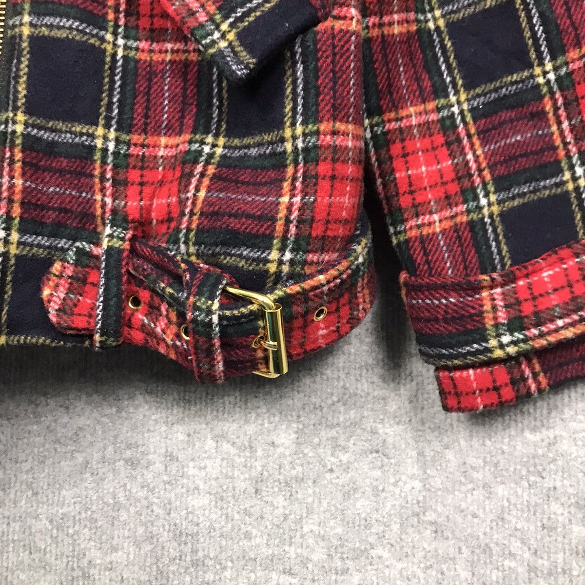 Japanese Brand × Joyrich JOYRICH DOUBLE COLLAR RED FLANNEL PUNK SHERPA JACKET Size US XL / EU 56 / 4 - 9 Thumbnail