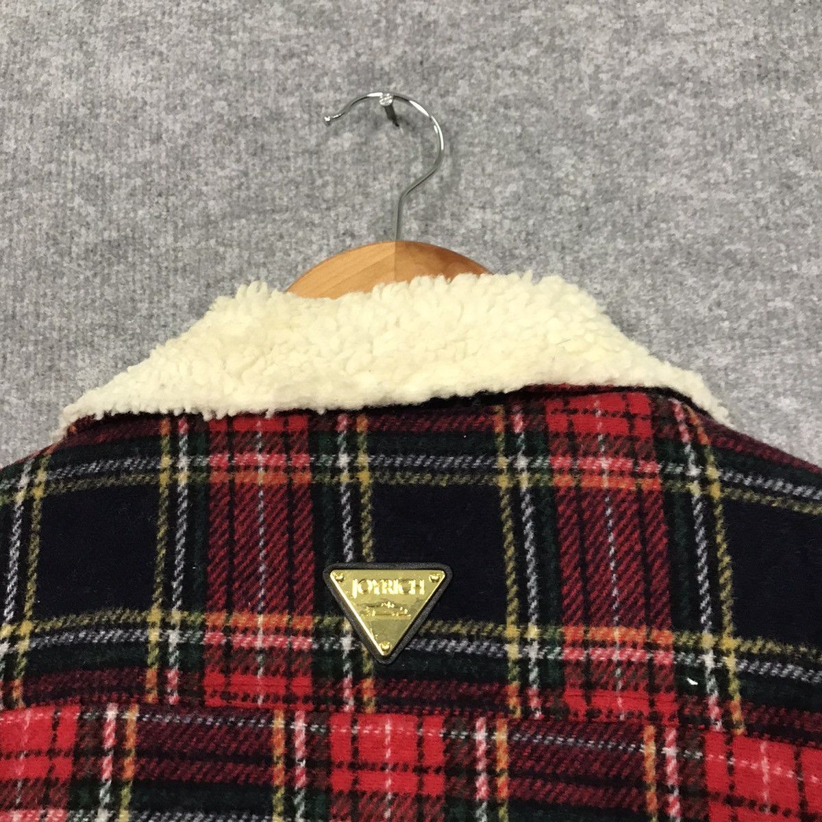Japanese Brand × Joyrich JOYRICH DOUBLE COLLAR RED FLANNEL PUNK SHERPA JACKET Size US XL / EU 56 / 4 - 11 Thumbnail