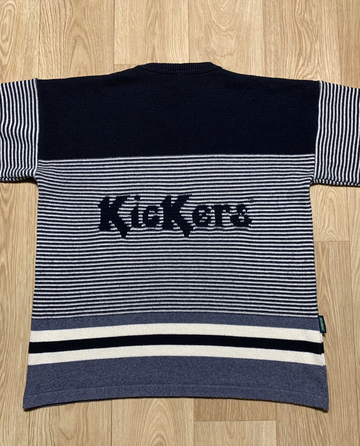 Kickers KicKers Striped Big Logo Vintage Sweater Size US M / EU 48-50 / 2 - 5 Thumbnail