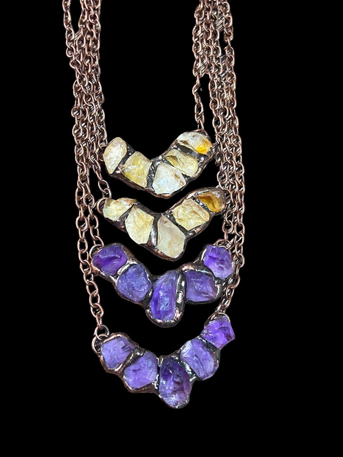 Grailed - Natural handcrafted Smile citrine/ Amethyst Necklace Size ONE SIZE - 3 Thumbnail