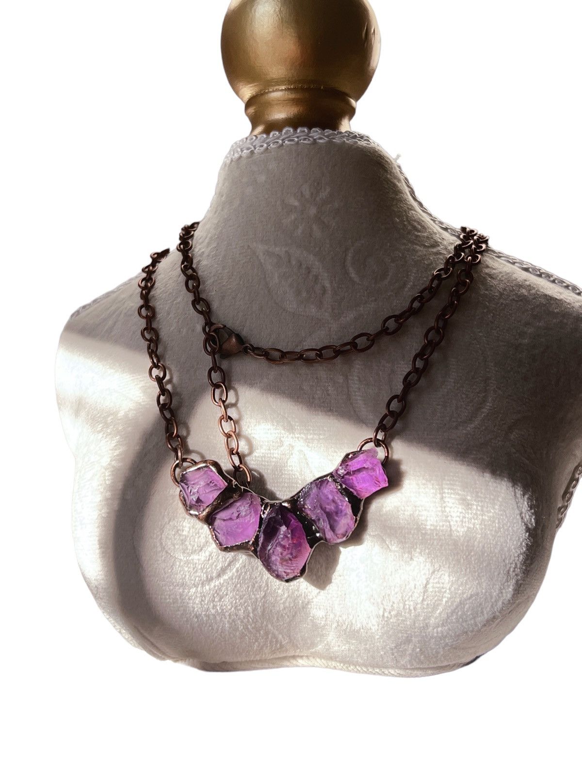 Grailed - Natural handcrafted Smile citrine/ Amethyst Necklace Size ONE SIZE - 1 Thumbnail
