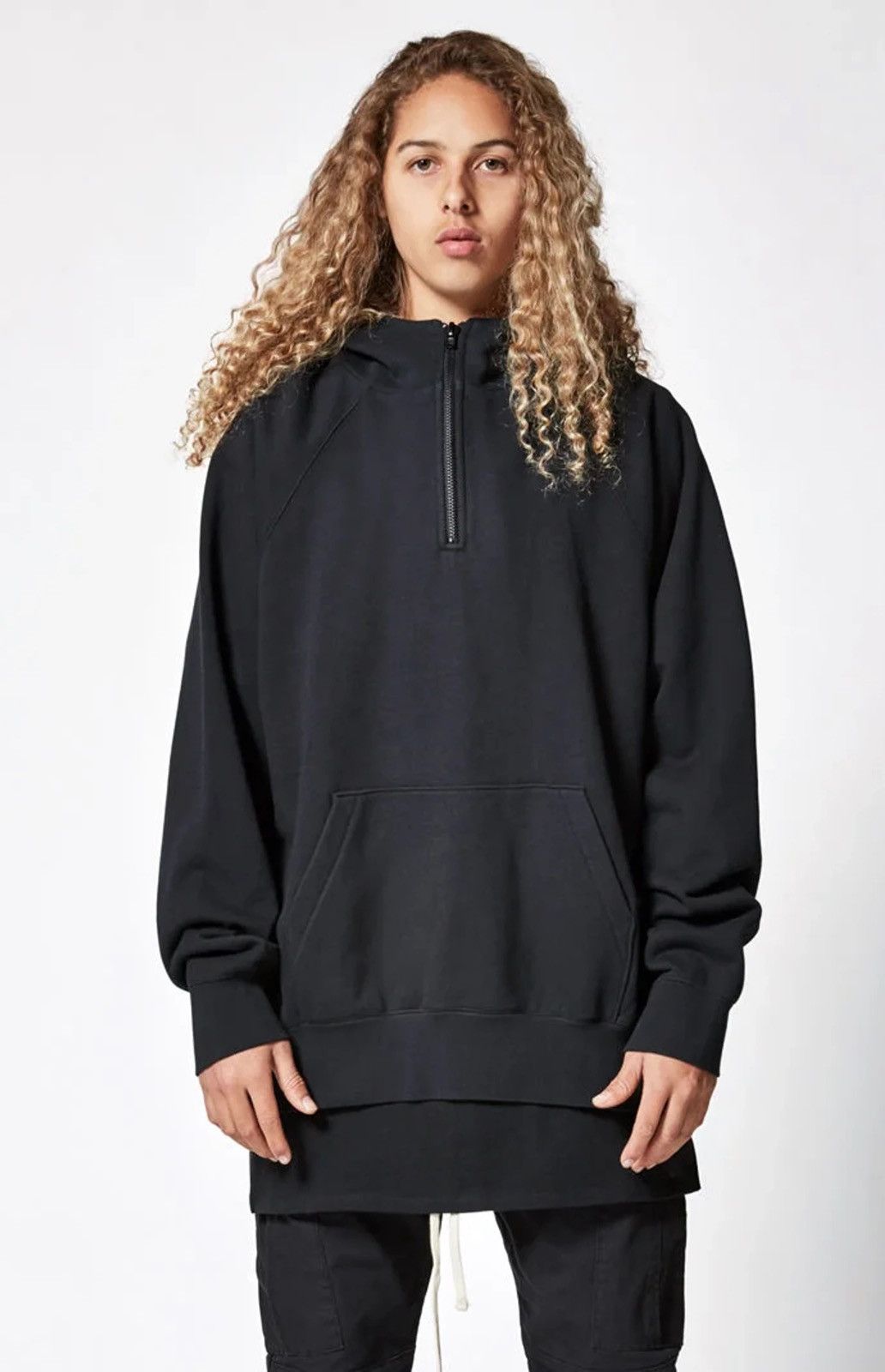 fear of god fog essentials half zip pullover hoodie
