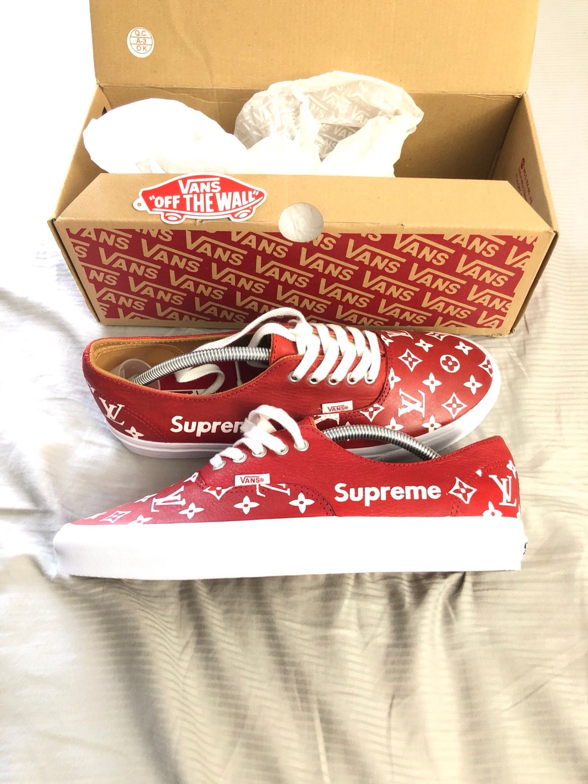 Supreme x Louis Vuitton hand-painted Vans custom I did a shoot for the  other day. : r/Sneakers